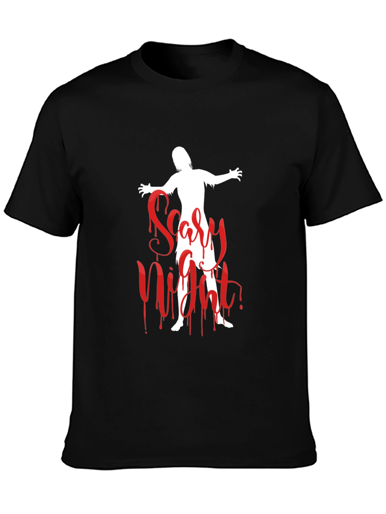 Scary Night Zombie Graphic T-Shirt - Halloween Ready!