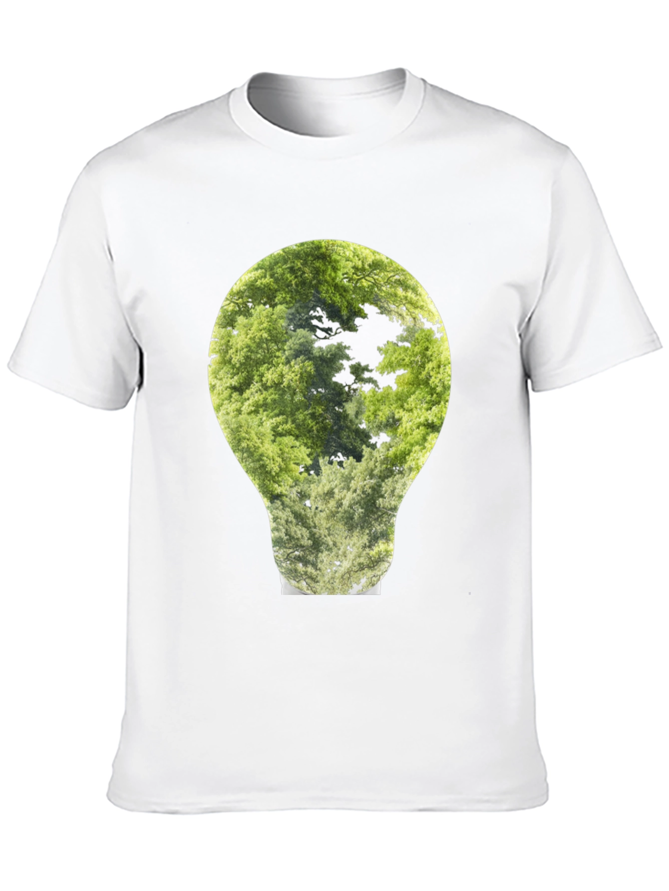 Nature Bulb Graphic Tee - Black Cotton Blend