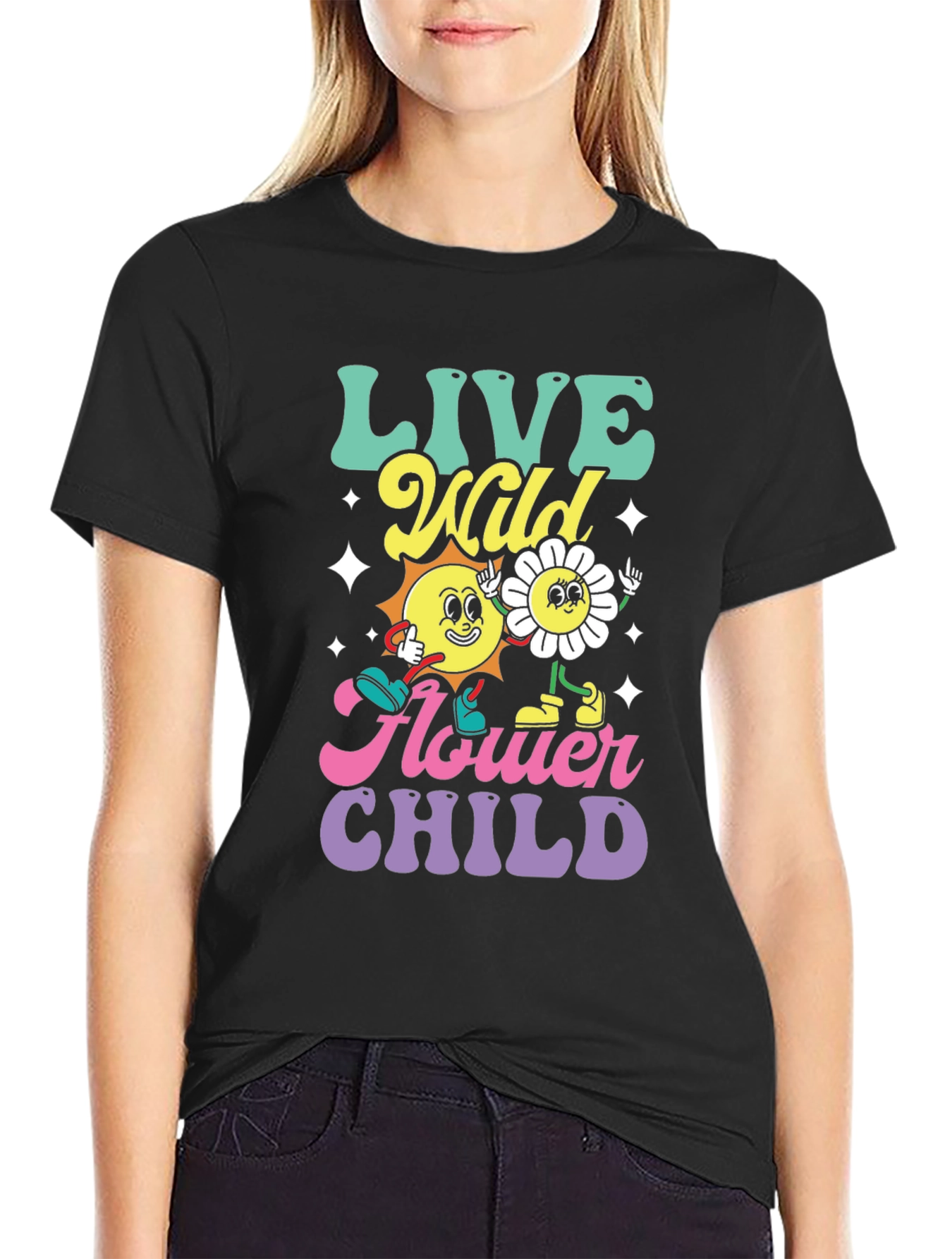 Live Wild Flower Child Graphic Tee