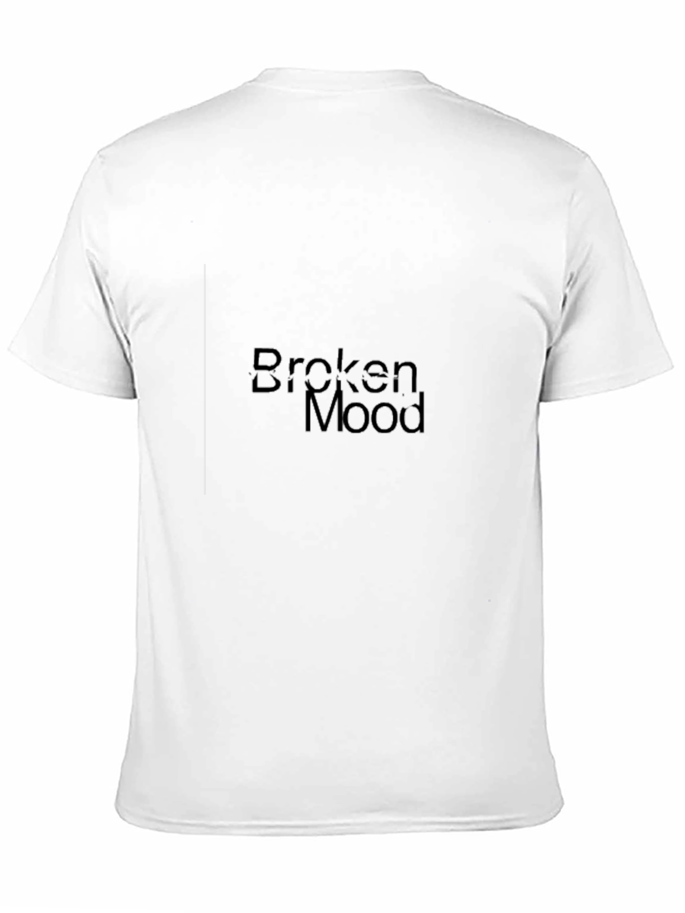 Broken Mood Graphic Tee - Black Cotton Blend T-Shirt