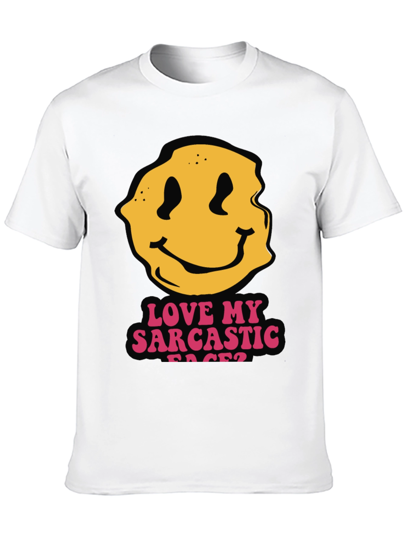 Sarcastic Faces Black T-Shirt - Funny Graphic Tee