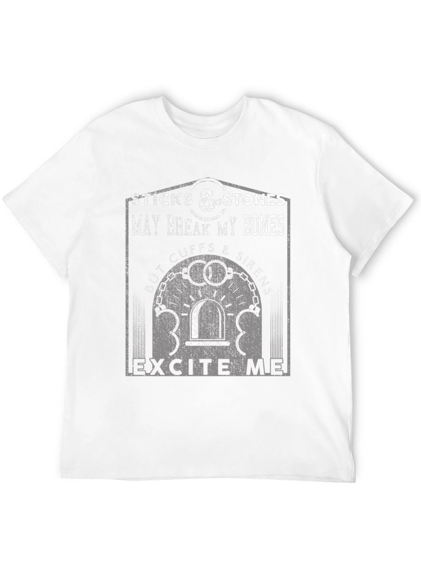 Sticks & Stones T-Shirt: Cuffs & Sirens Graphic Tee