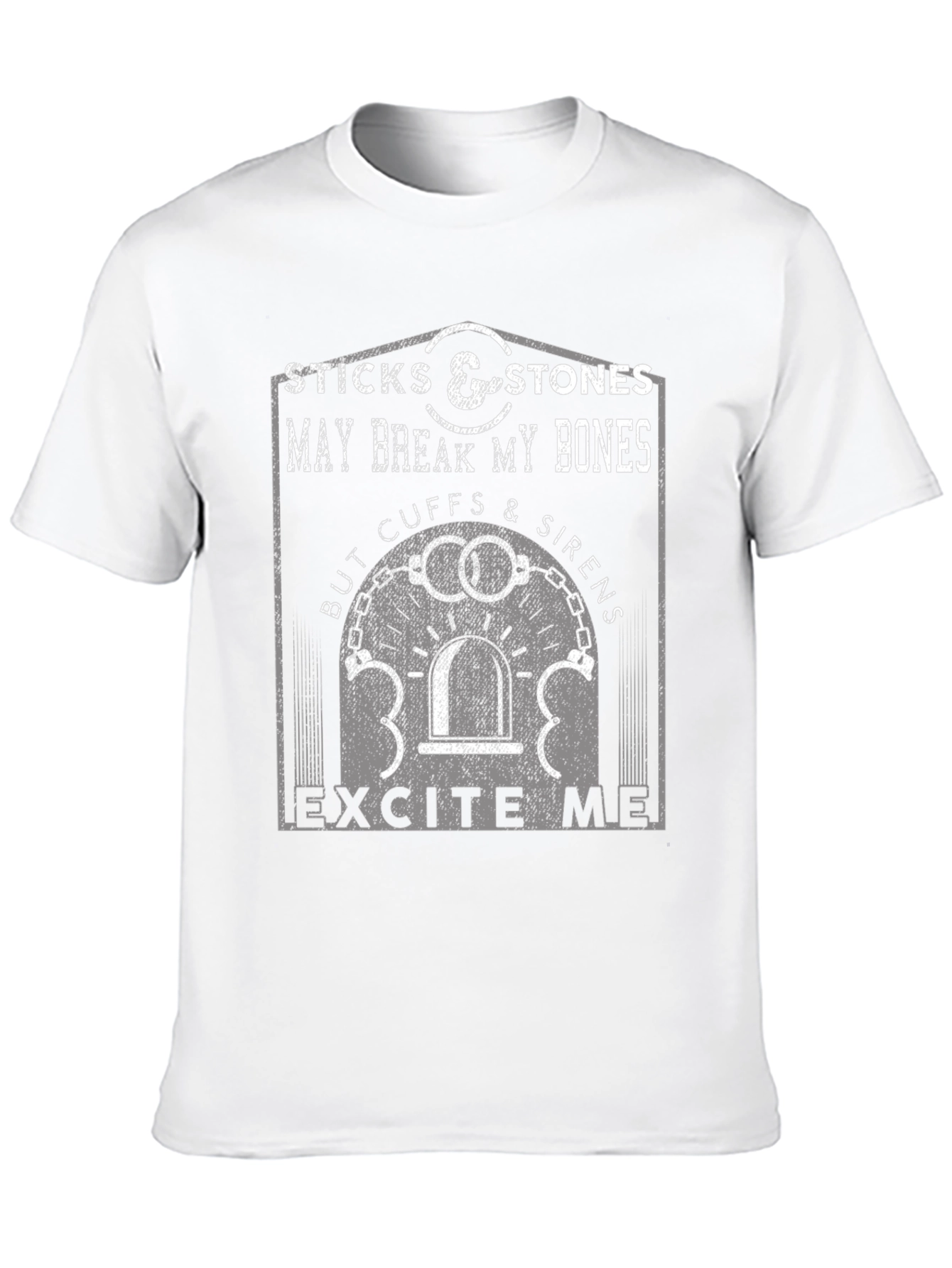 Sticks & Stones T-Shirt: Cuffs & Sirens Graphic Tee