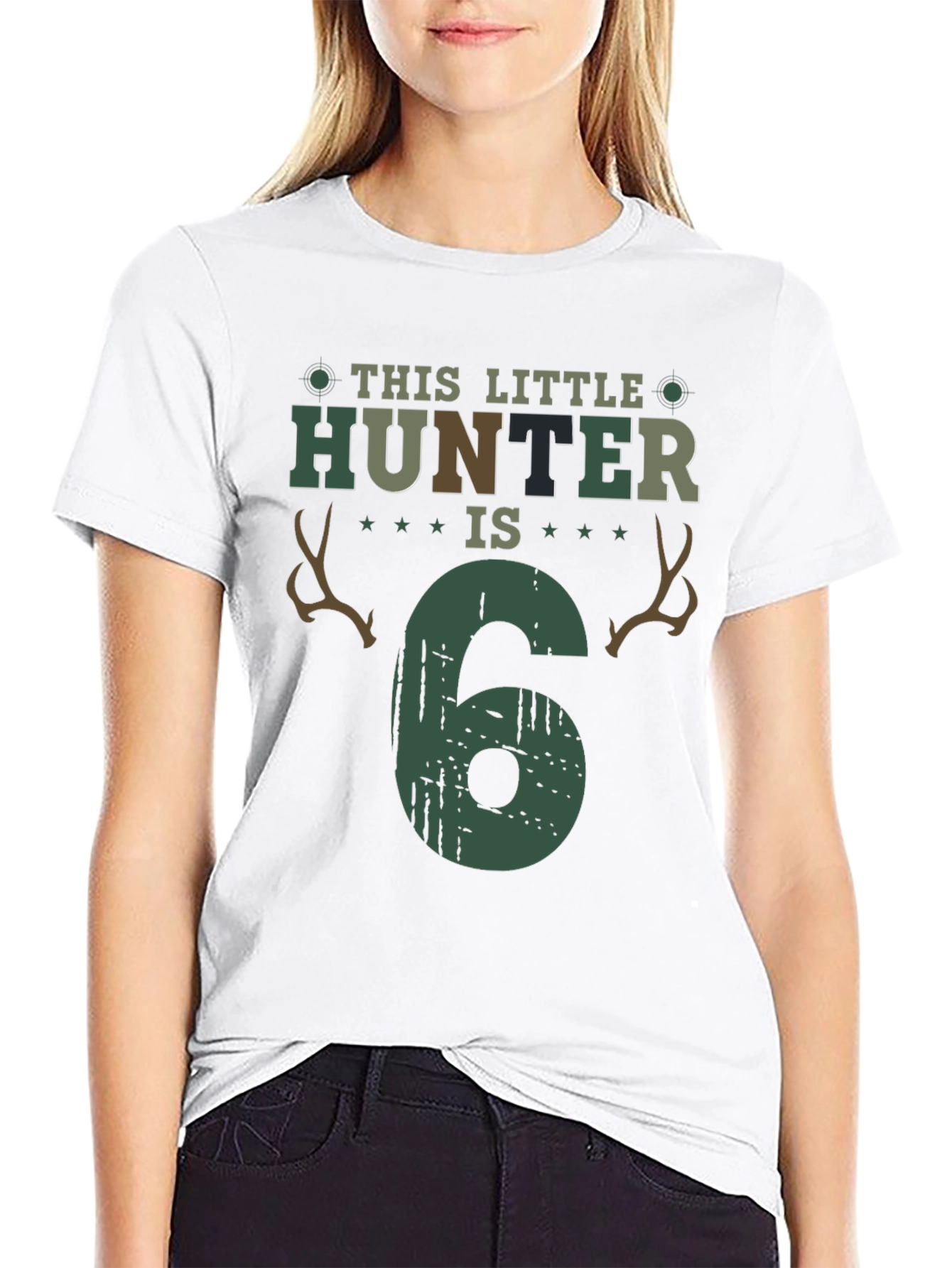 Little Hunter 6th Birthday T-Shirt