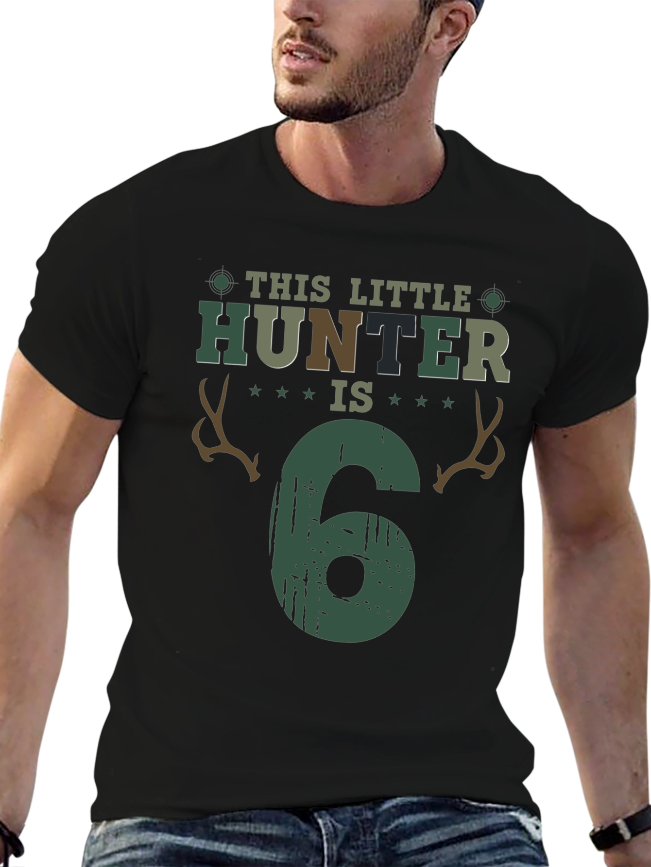 Little Hunter 6th Birthday T-Shirt