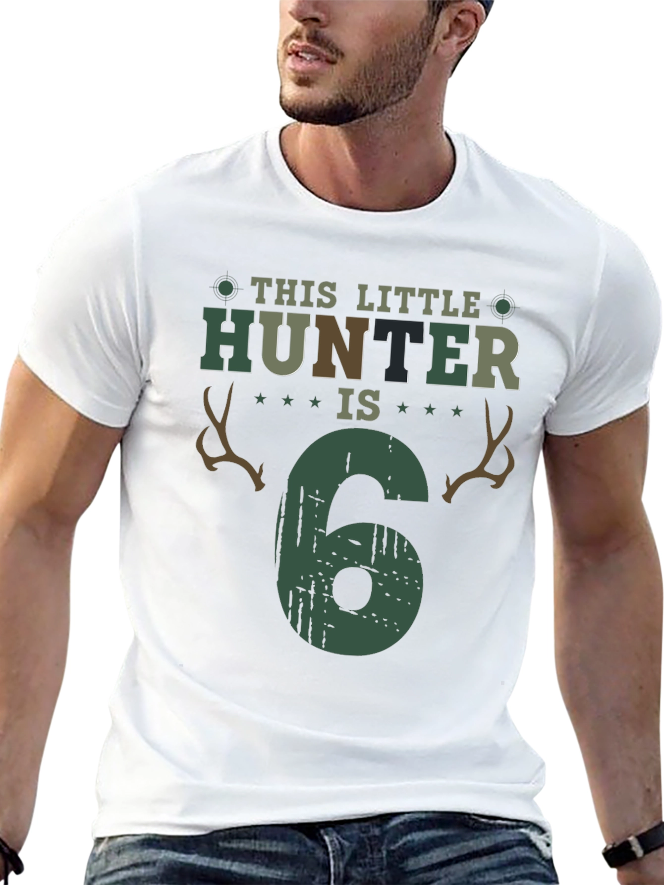 Little Hunter 6th Birthday T-Shirt