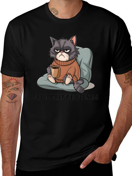 Grumpy Cat Coffee T-Shirt - Not a Morning Person!