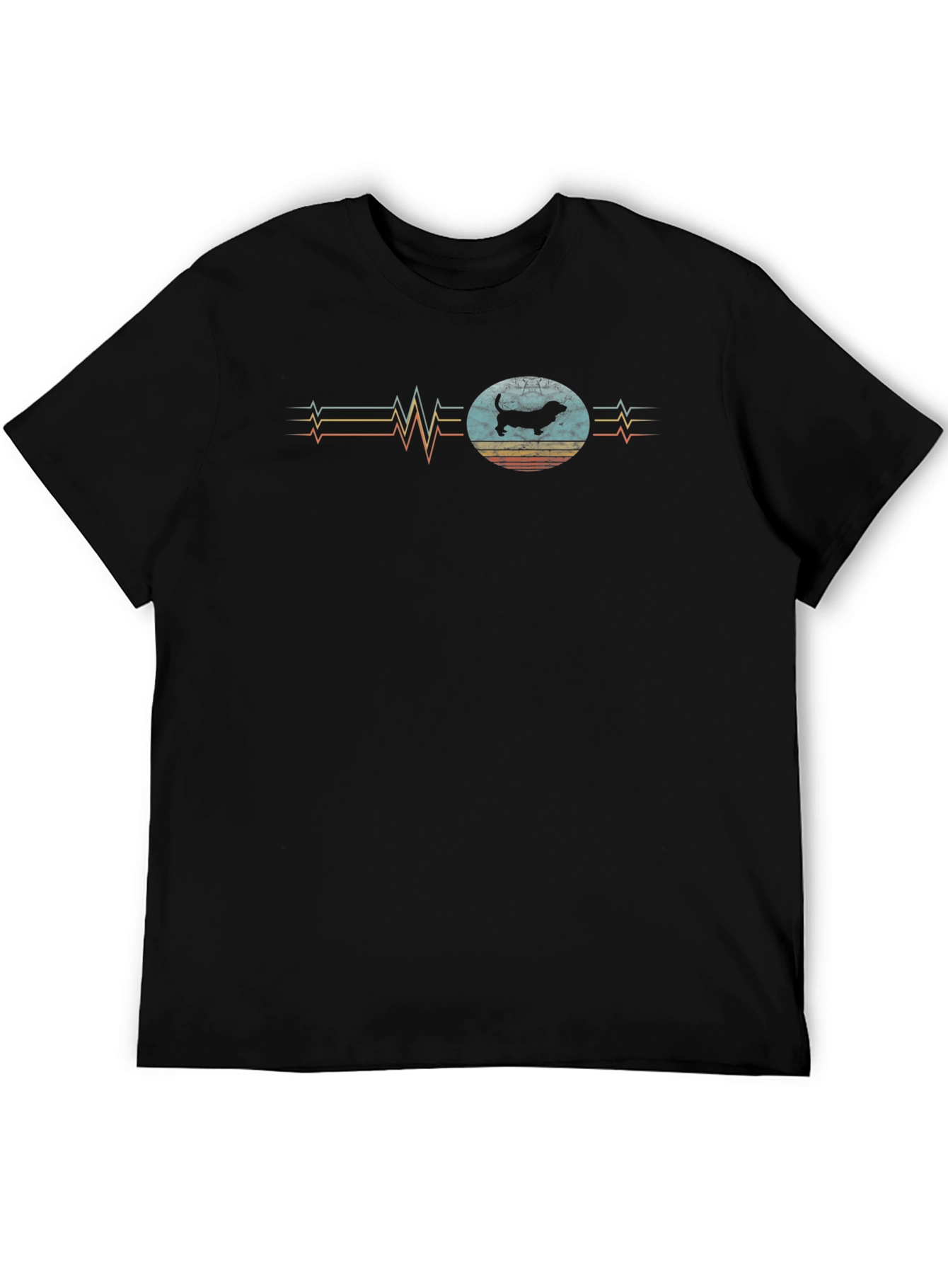 Retro Dachshund Heartbeat T-Shirt