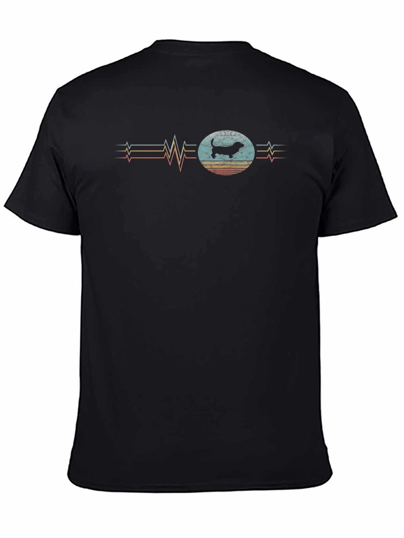 Retro Dachshund Heartbeat T-Shirt