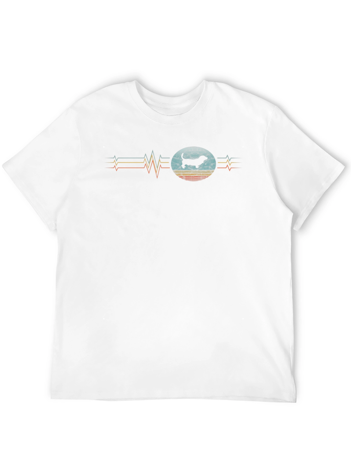 Retro Dachshund Heartbeat T-Shirt
