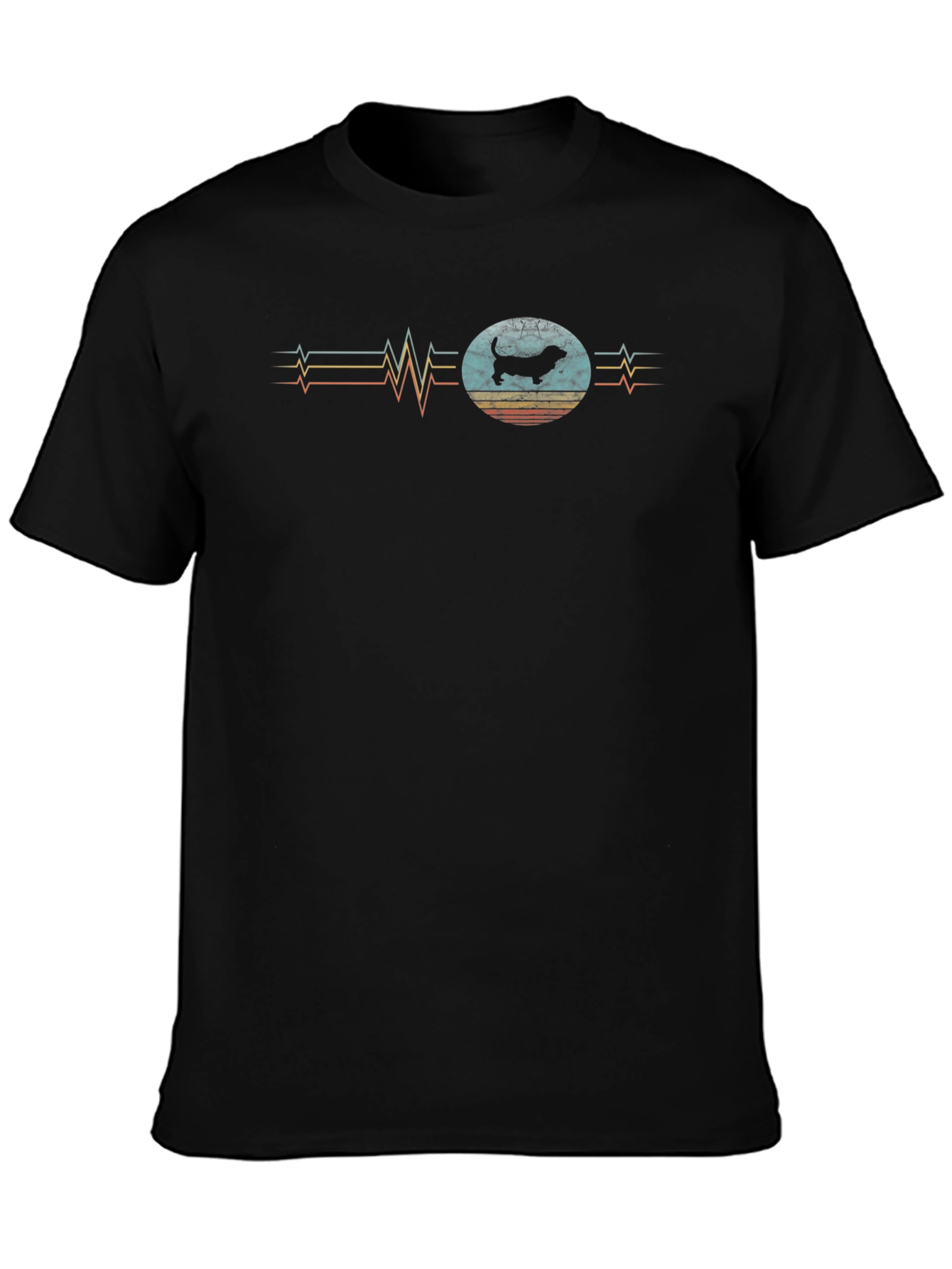 Retro Dachshund Heartbeat T-Shirt
