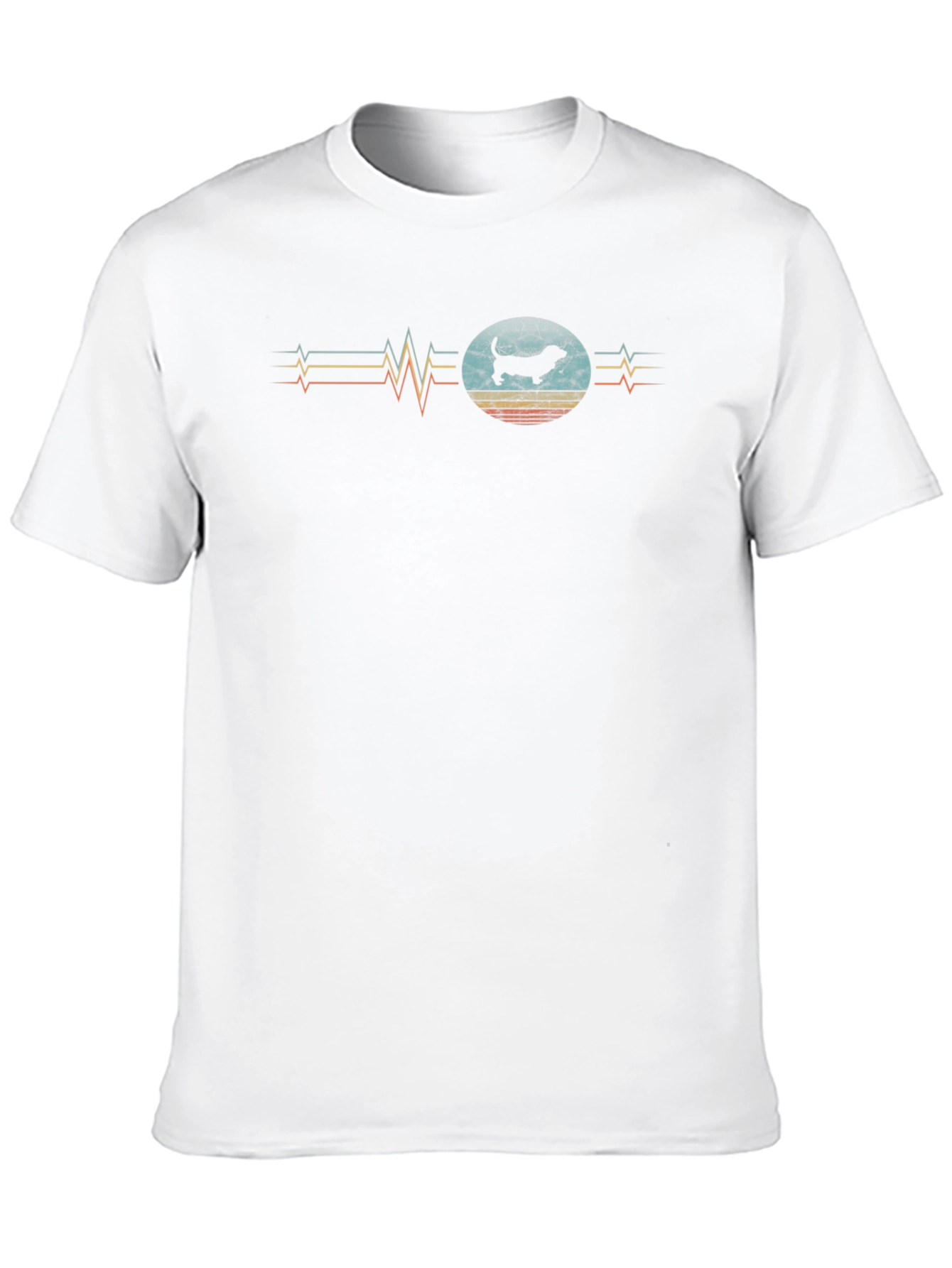 Retro Dachshund Heartbeat T-Shirt