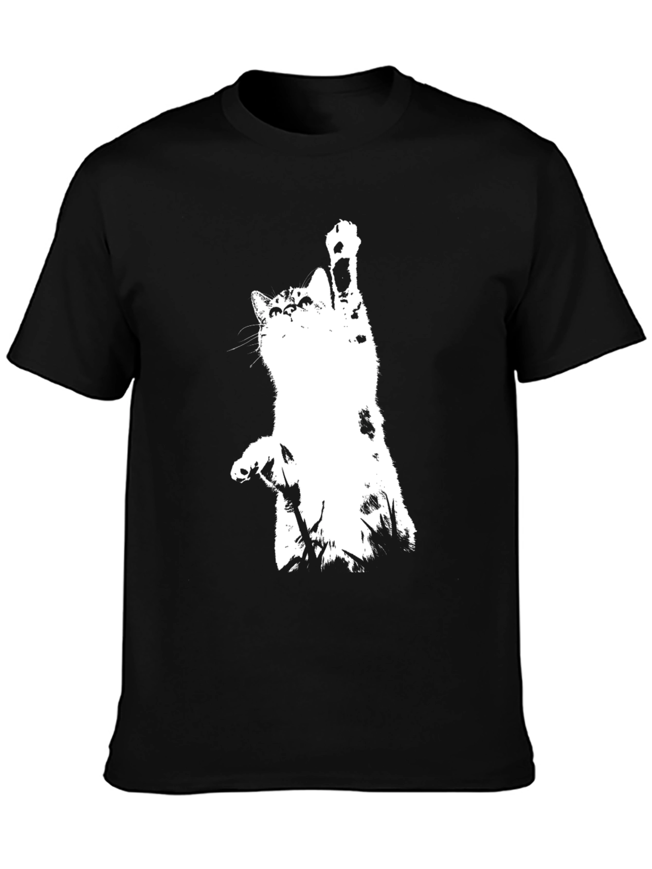 Cool Cat Graphic Tee - Black