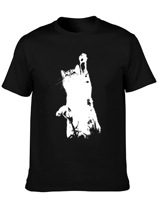 Cool Cat Graphic Tee - Black