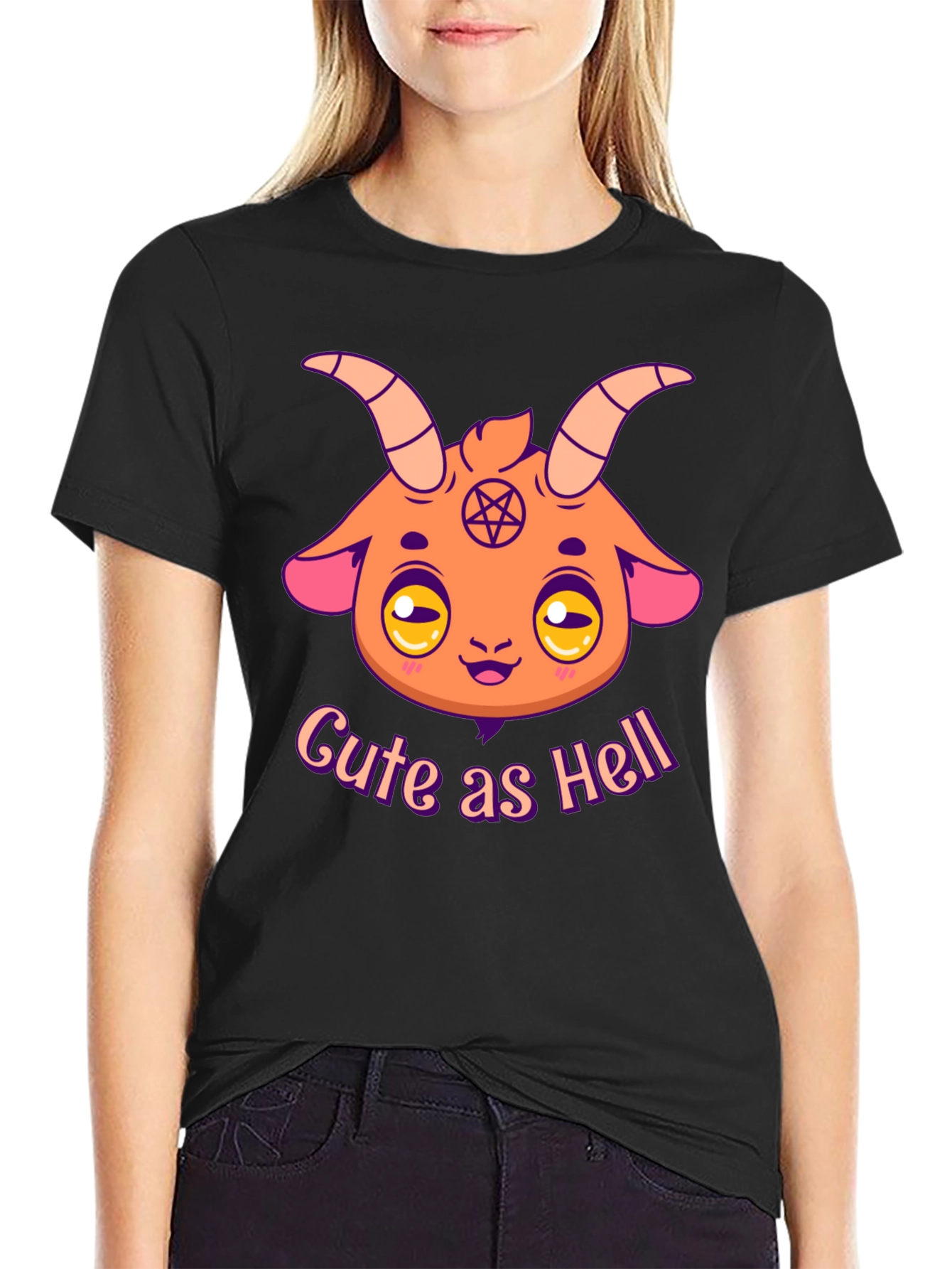 Cute as Hell Baphomet Cartoon T-Shirt
