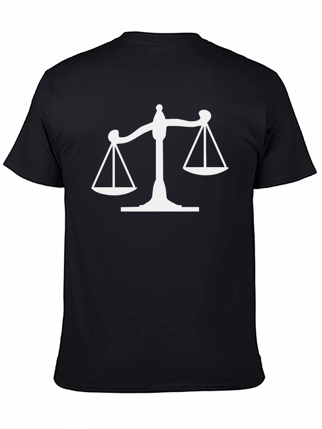 Scales of Justice Graphic Tee - Black Cotton T-Shirt