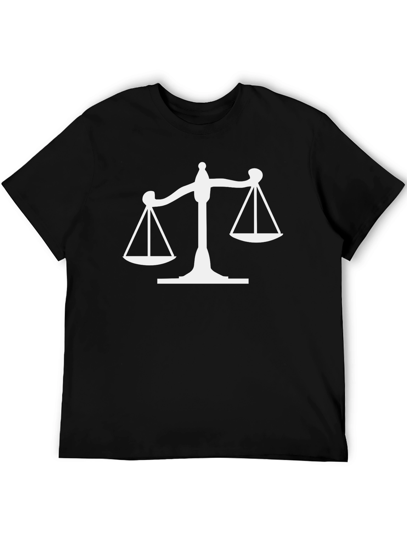 Scales of Justice Graphic Tee - Black Cotton T-Shirt