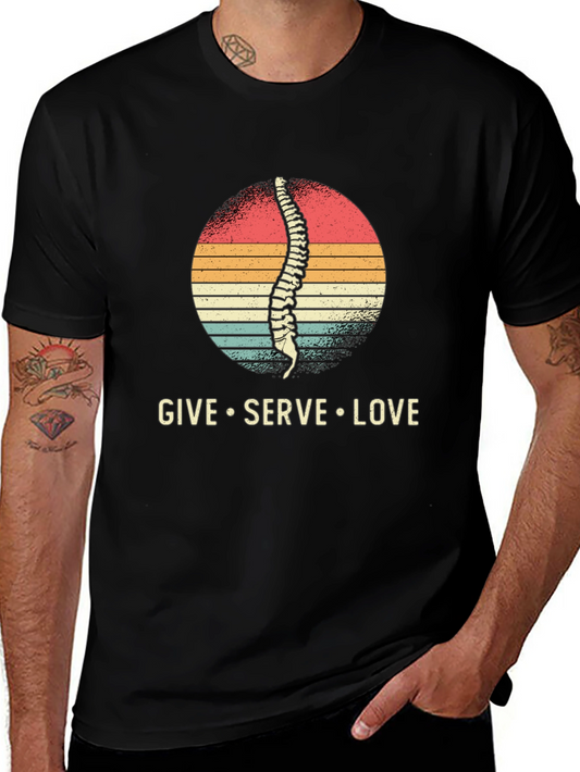 Chiropractor T-Shirt - Spine Give Serve Love