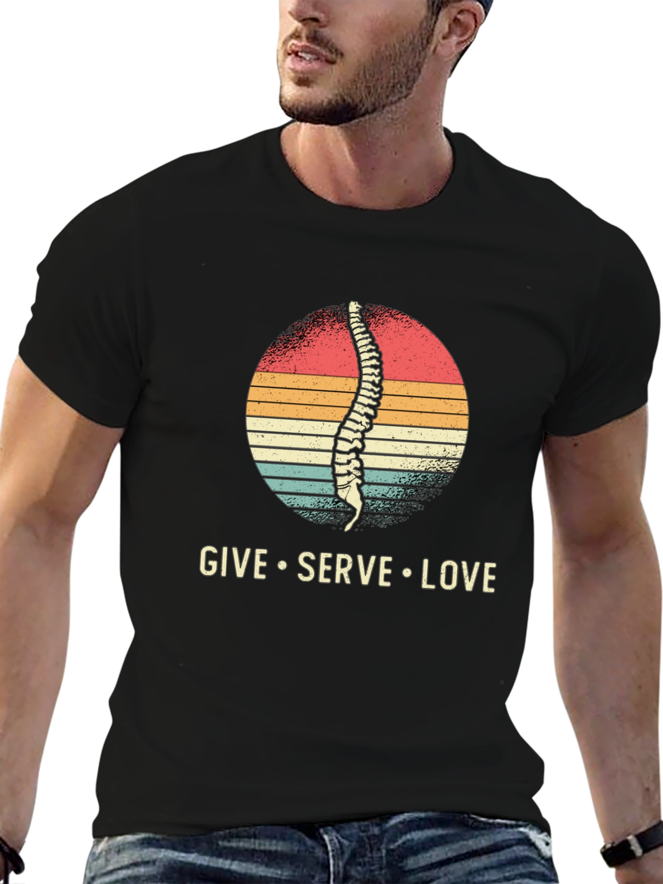 Chiropractor T-Shirt - Spine Give Serve Love
