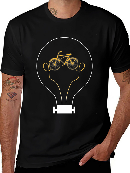 Bike Bulb Graphic Tee - Mens Black T-Shirt