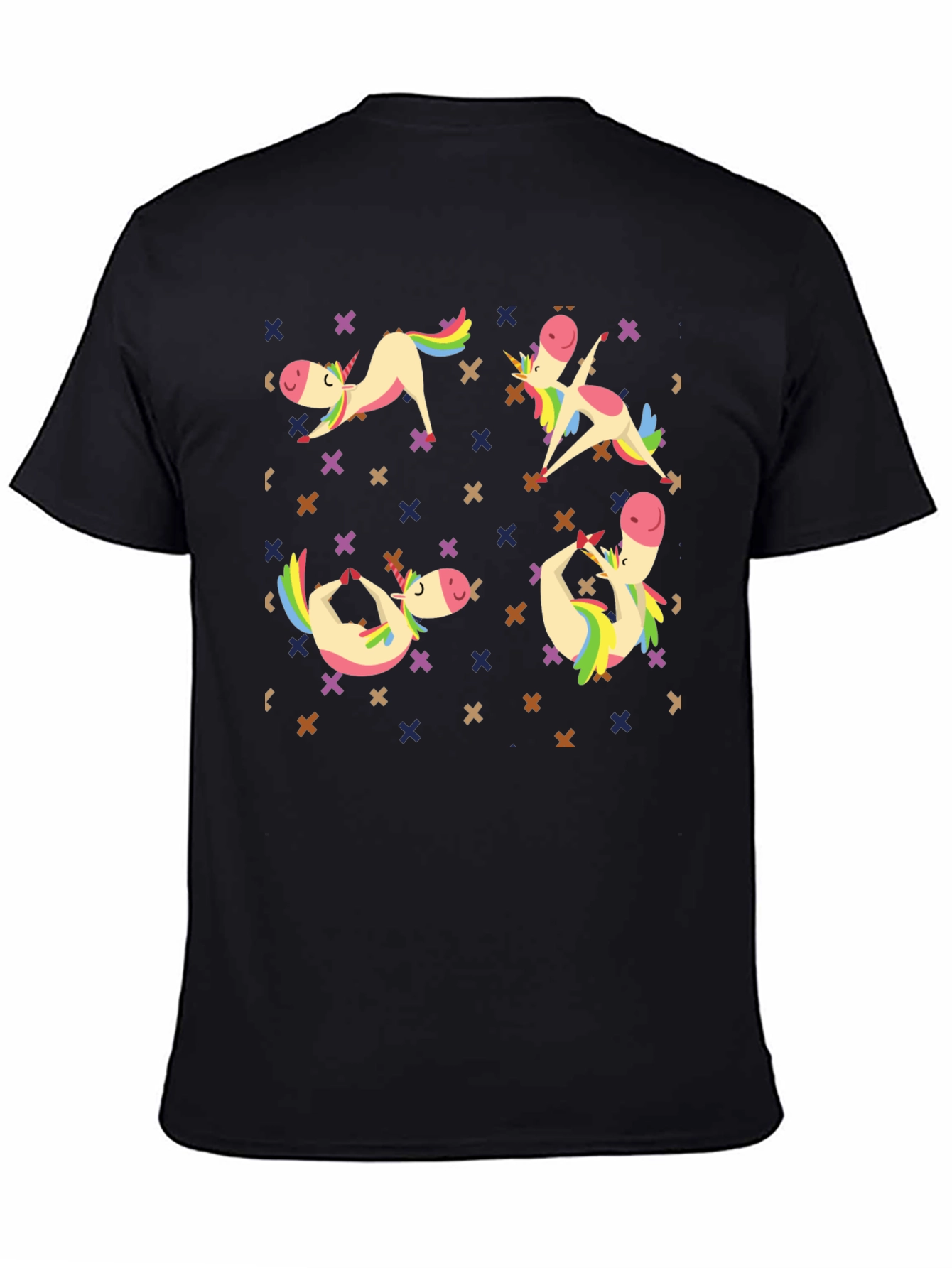 Unicorn Yoga Black Graphic Tee