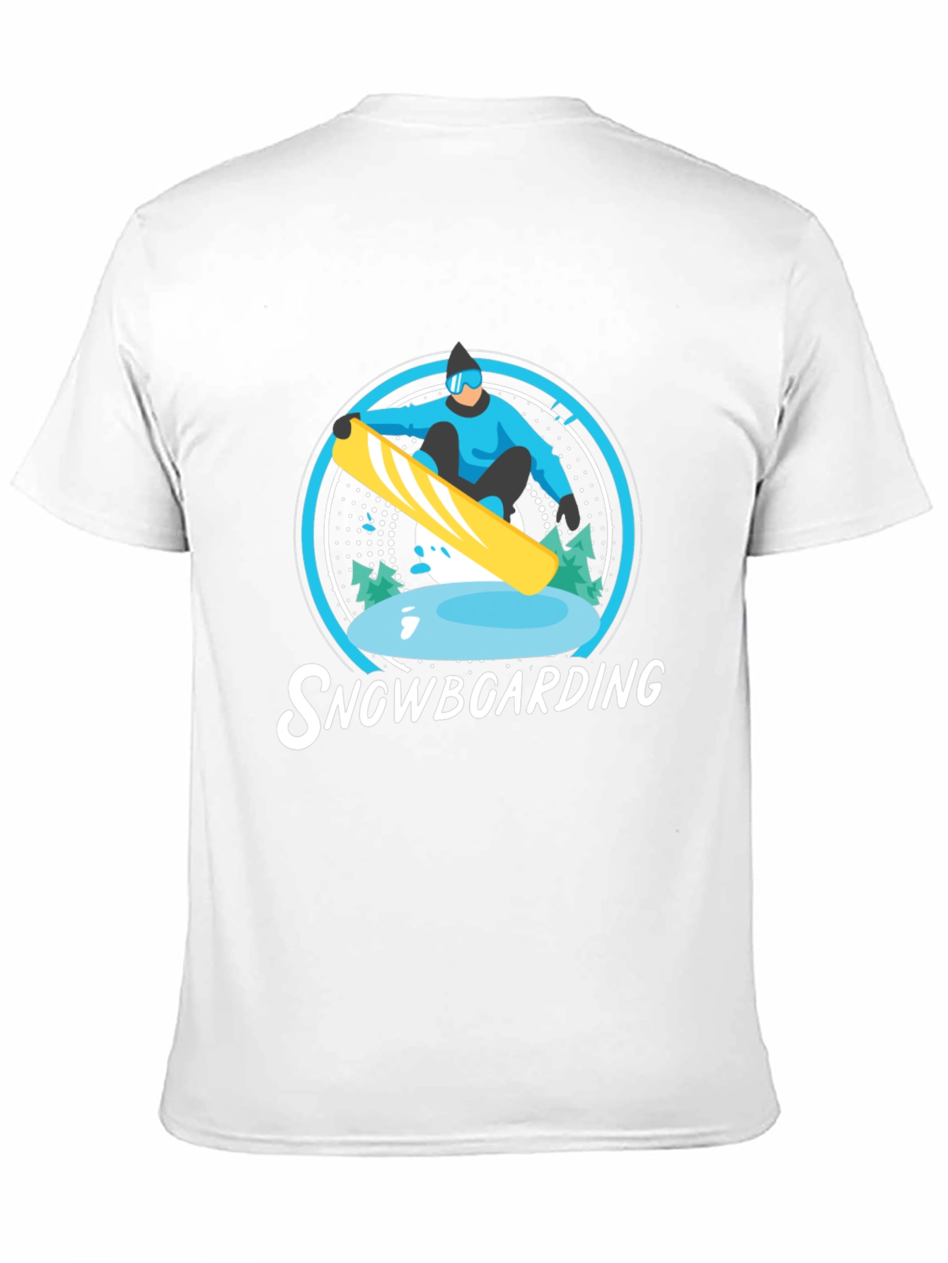 Snowboarding Graphic Tee - Black Cotton Blend