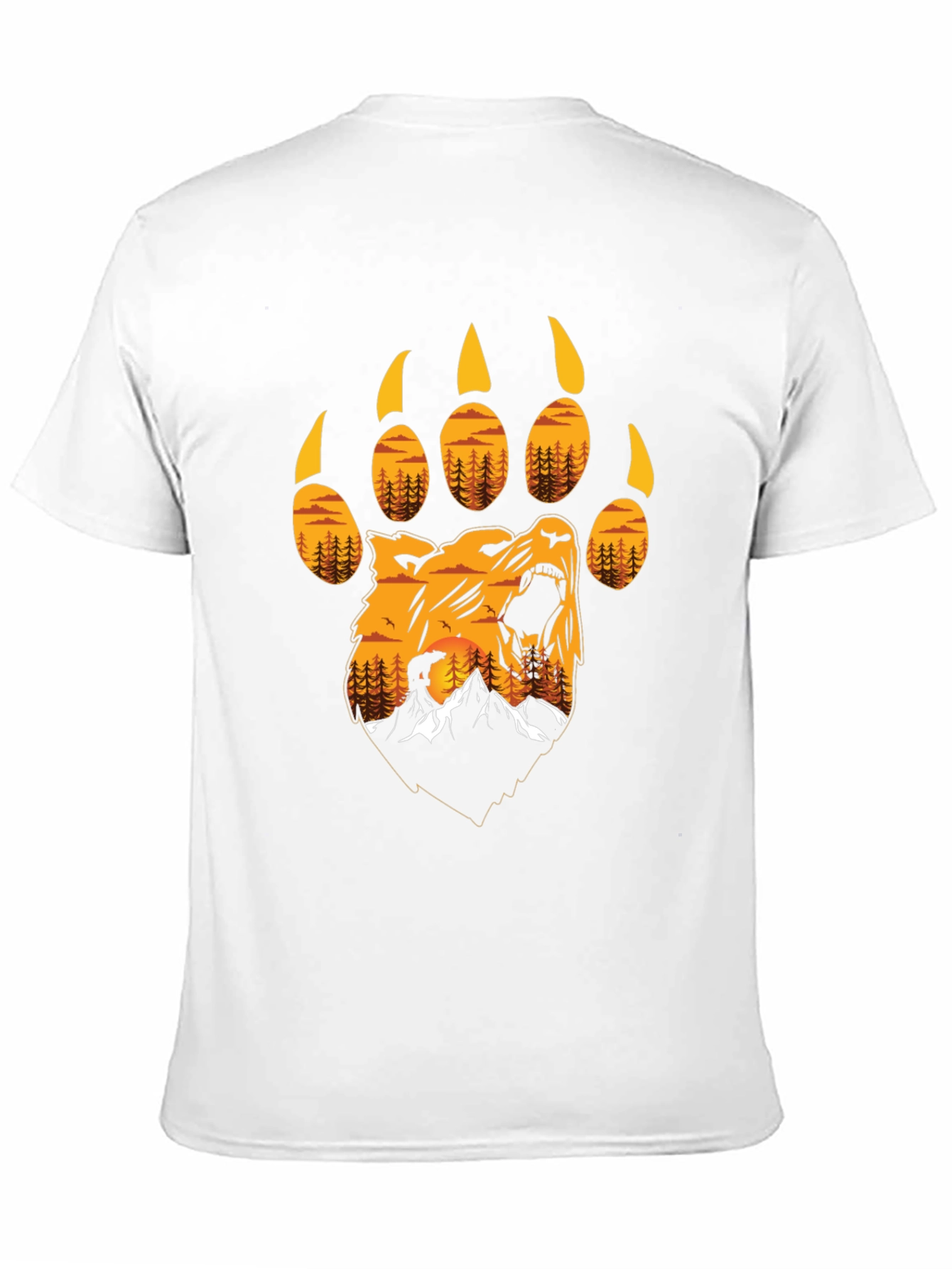 Bear Paw Print T-Shirt - Nature Design