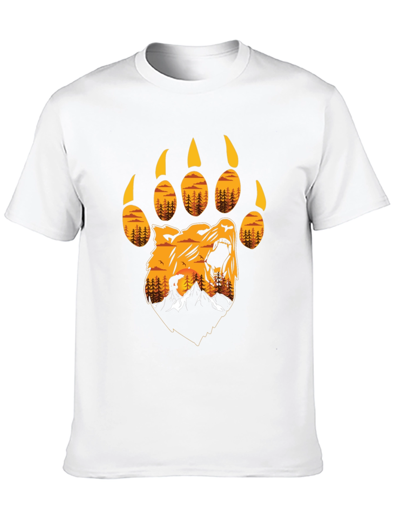 Bear Paw Print T-Shirt - Nature Design