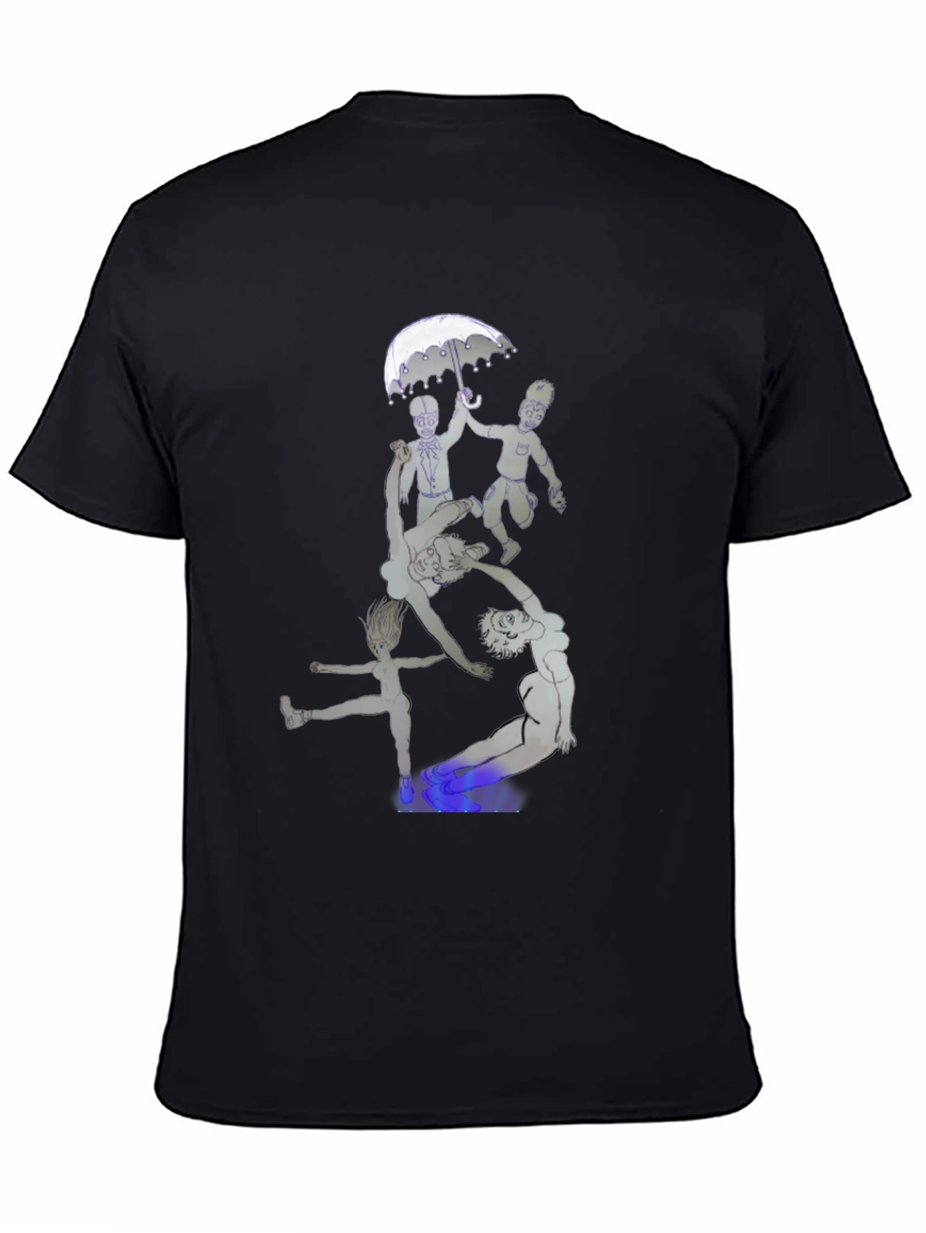 Unique Graphic Print Black T-Shirt