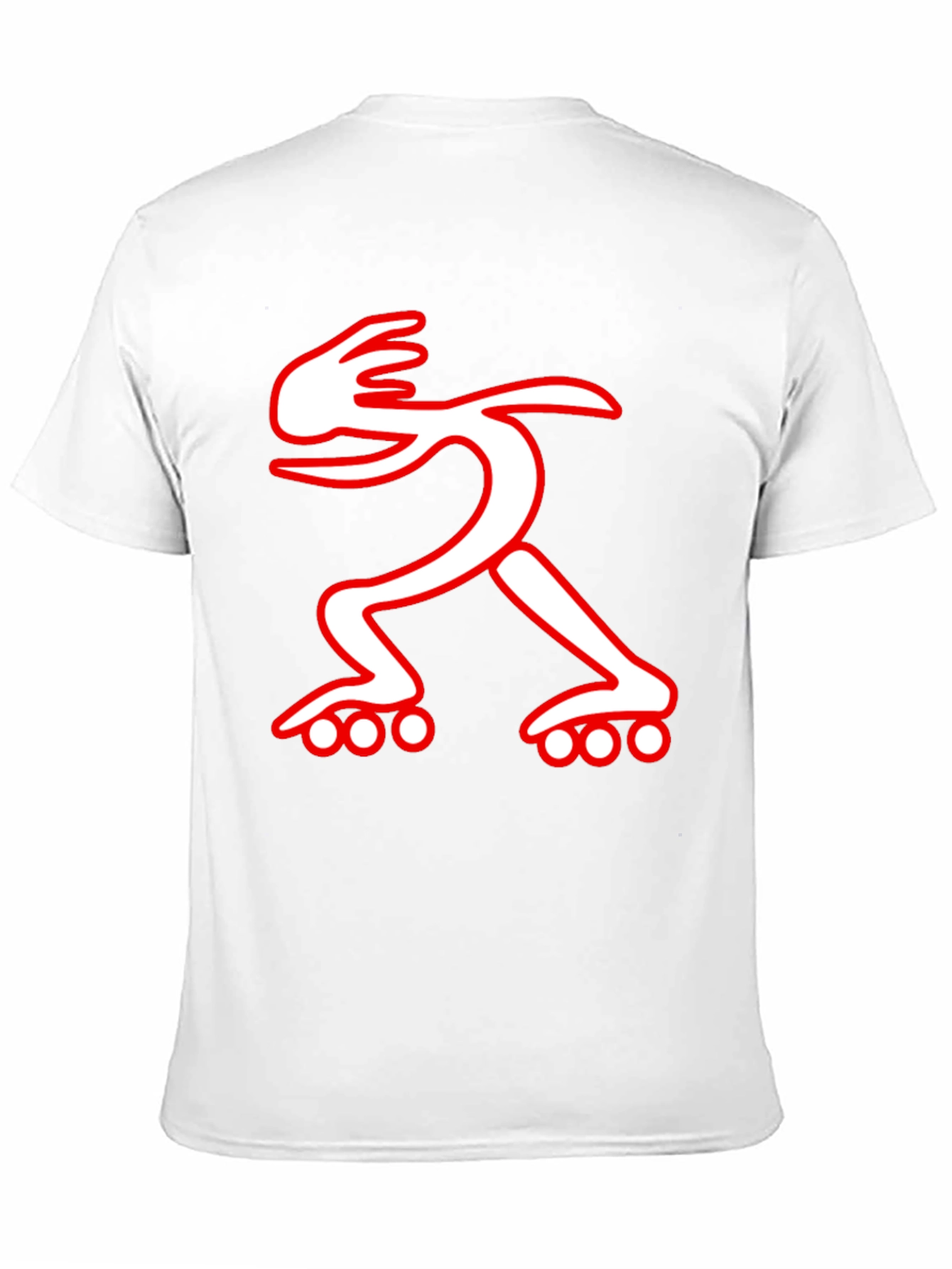 Black Graphic Tee: Rollerblade Dude