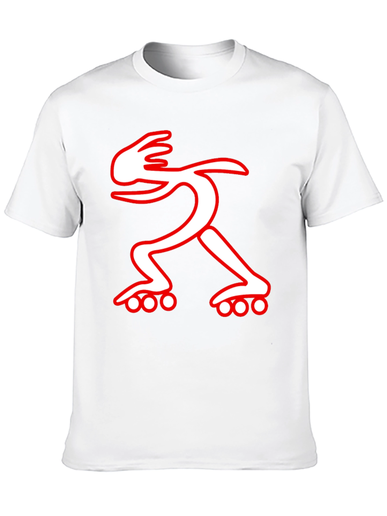 Black Graphic Tee: Rollerblade Dude