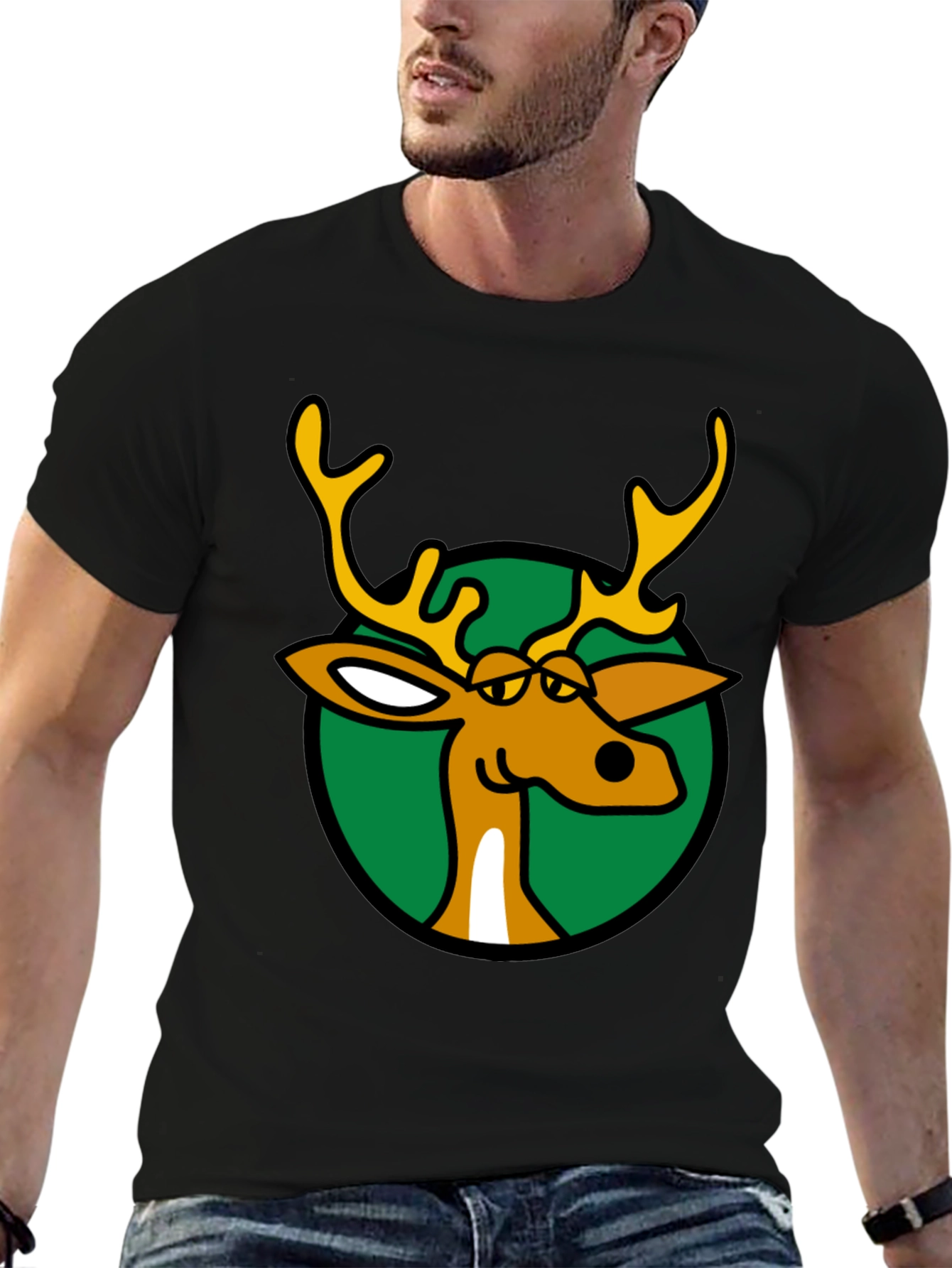 Funny Cartoon Reindeer T-Shirt
