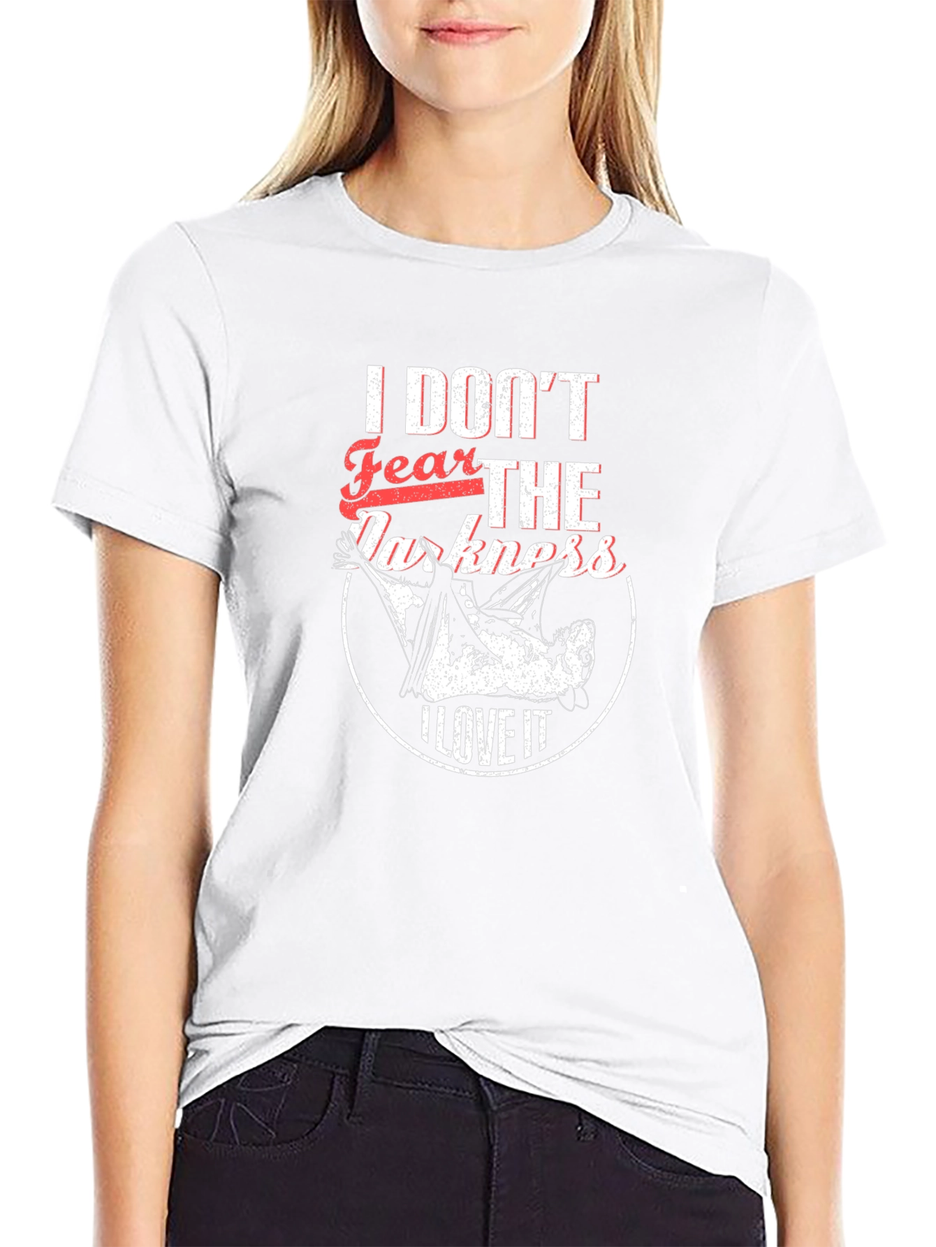 I Dont Fear The Darkness Black Graphic T-Shirt