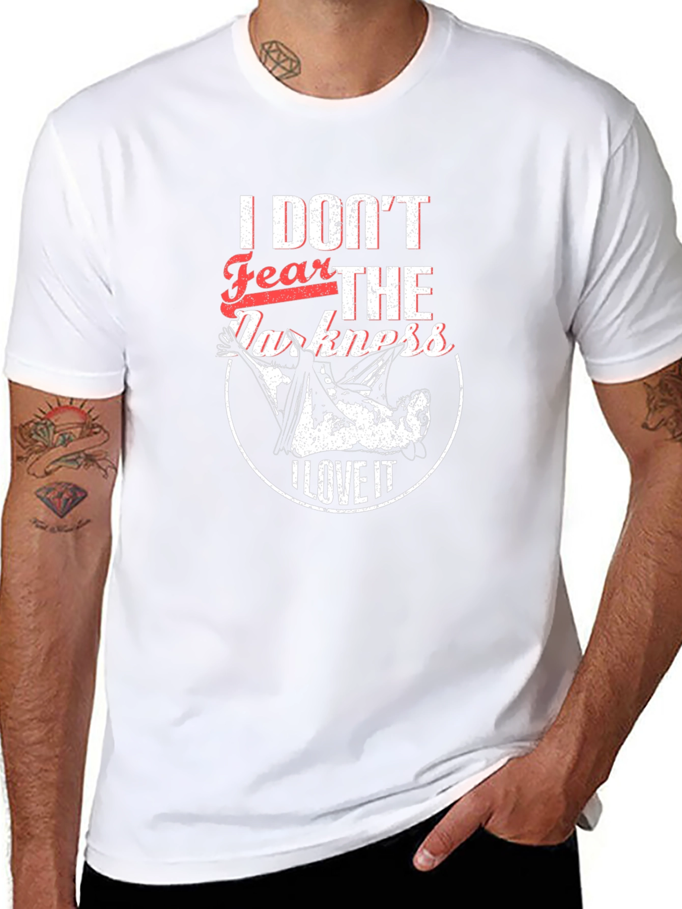 I Dont Fear The Darkness Black Graphic T-Shirt