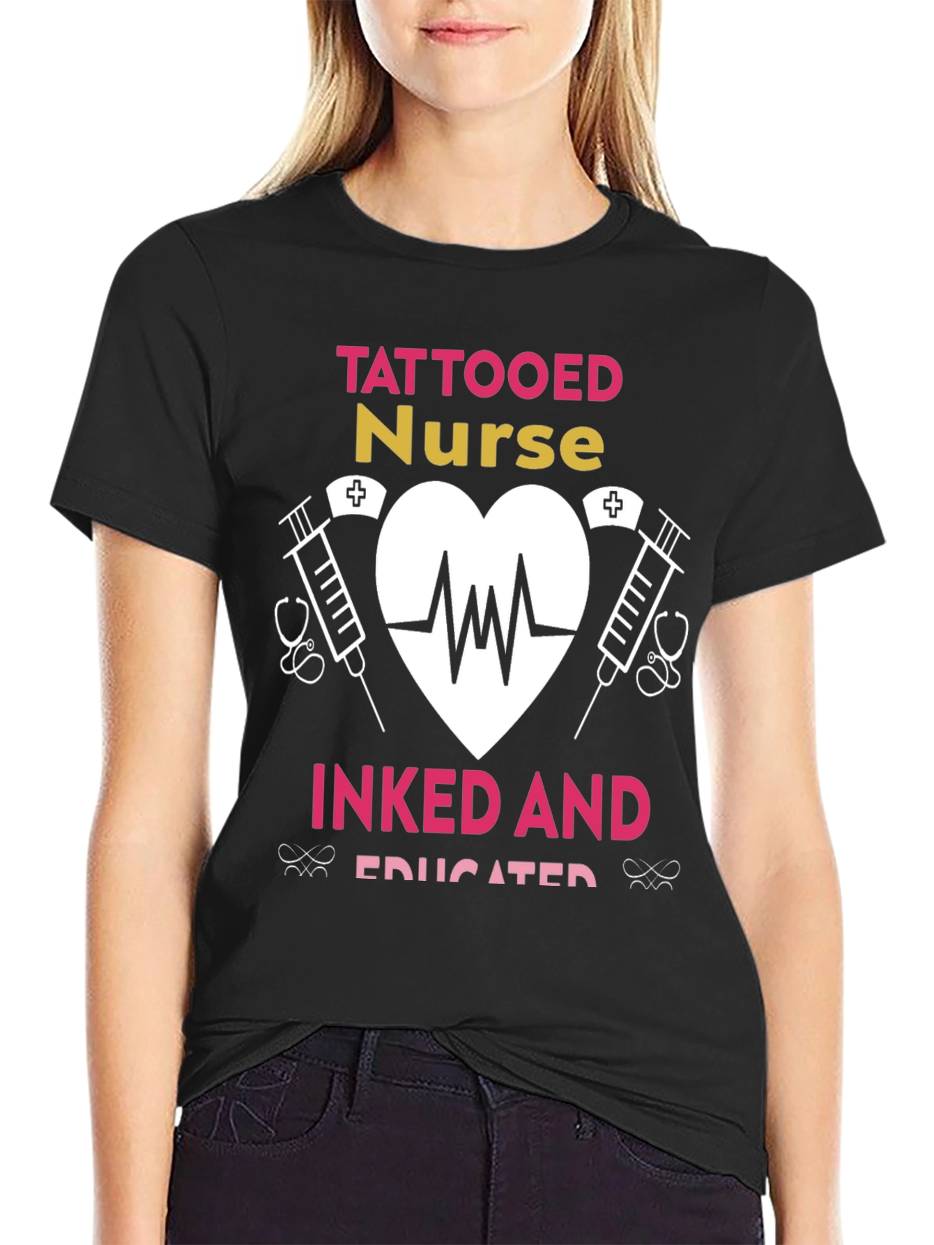 Tattooed Nurse T-Shirt - Inked and Educated