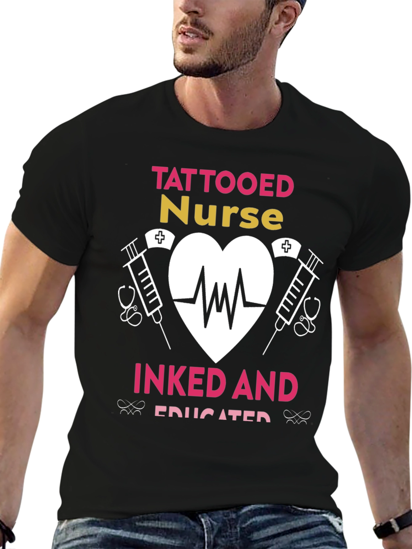 Tattooed Nurse T-Shirt - Inked and Educated
