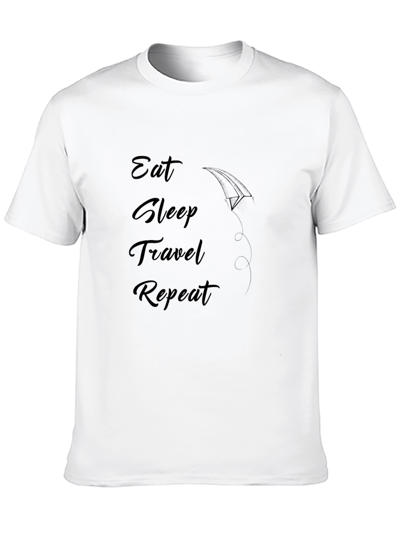 Eat Sleep Travel Repeat Black T-Shirt