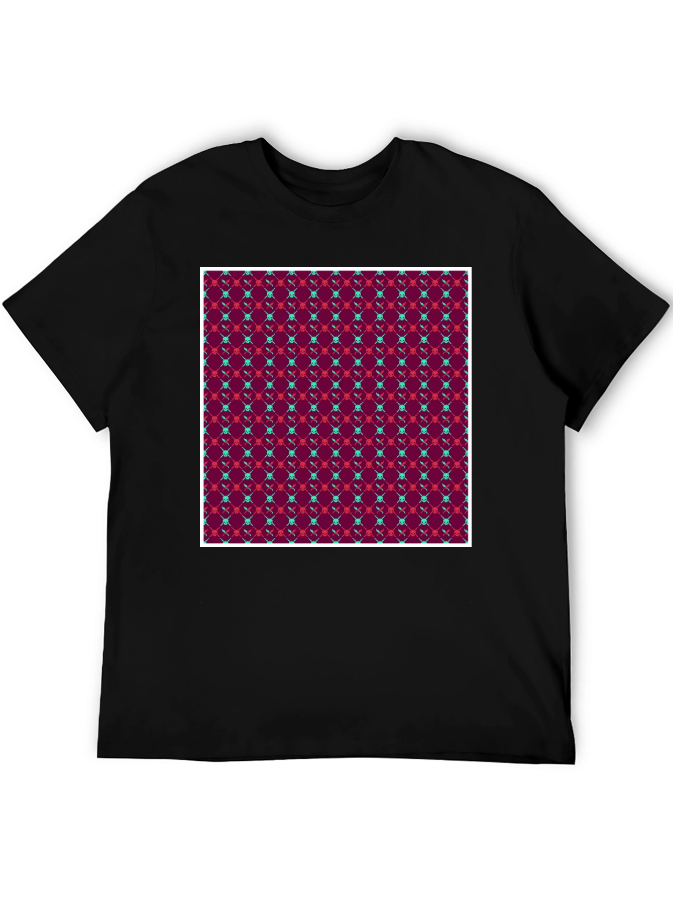 Patterned Black Tee