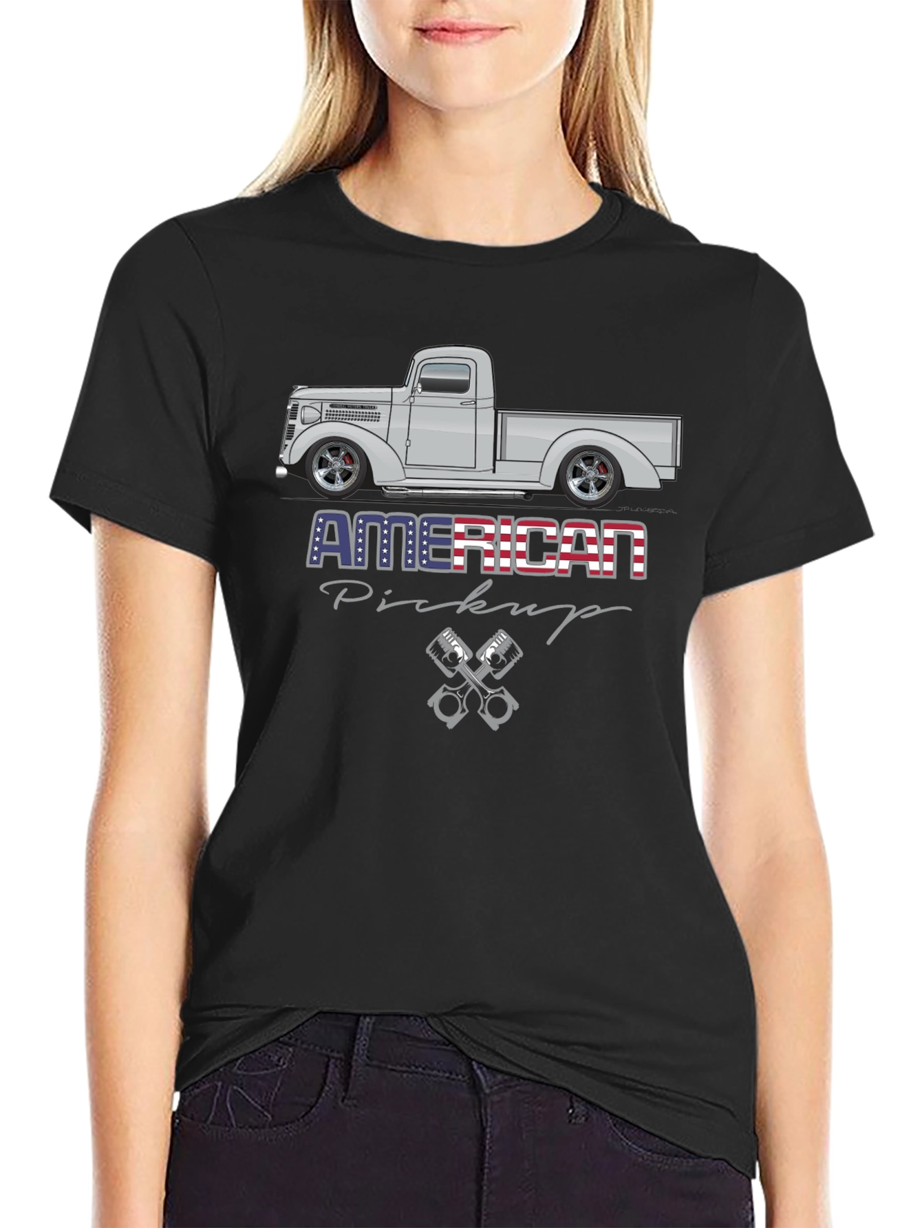 American Pickup Truck Graphic T-Shirt