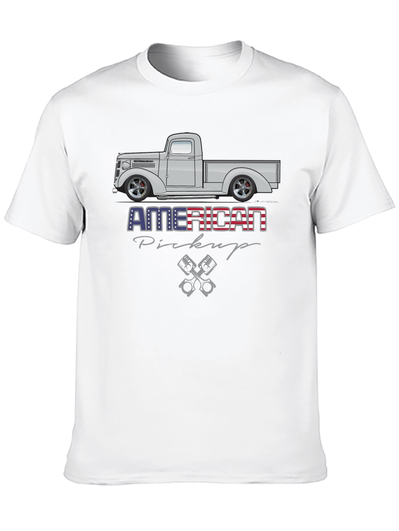 American Pickup Truck Graphic T-Shirt