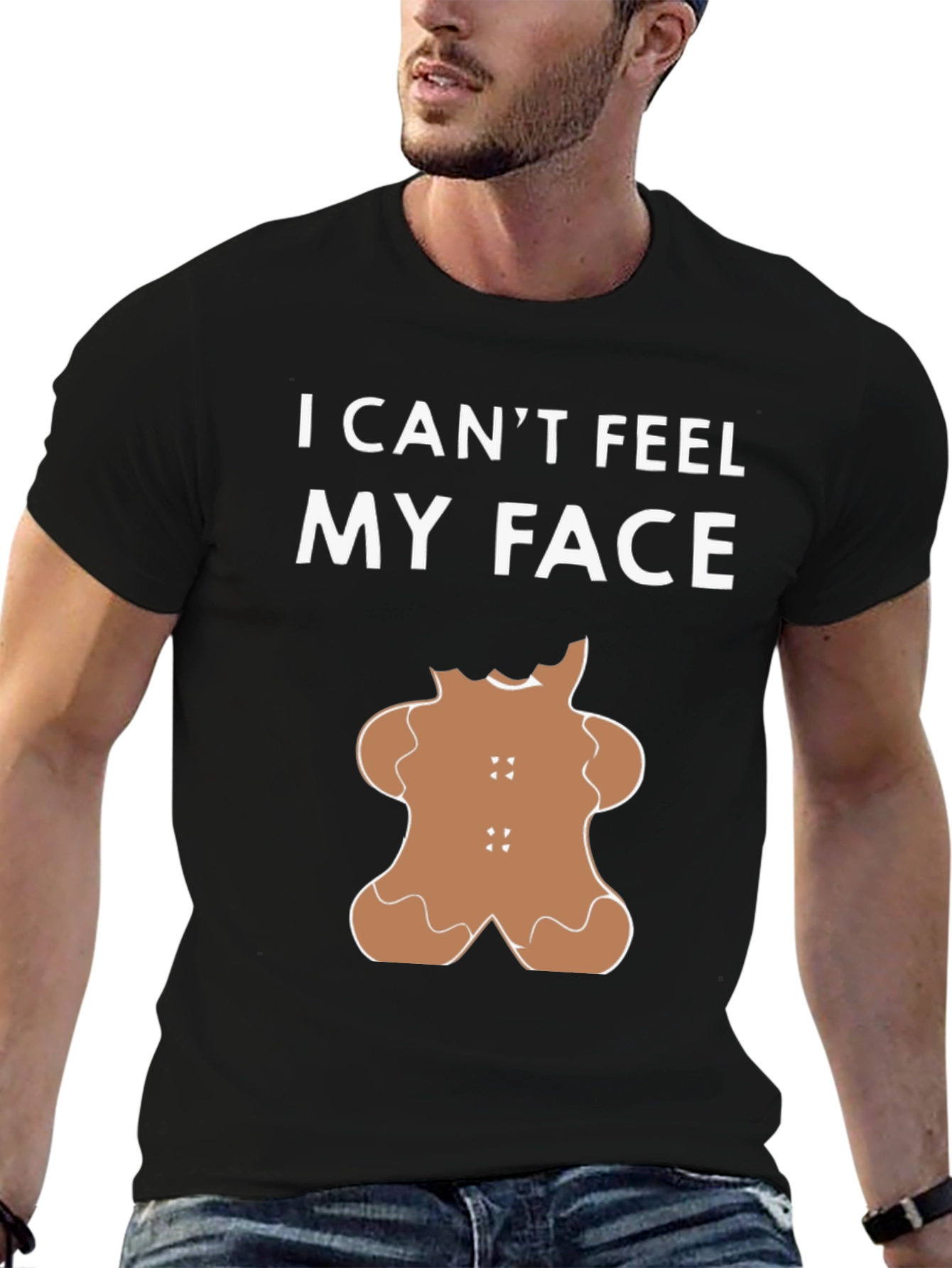 I Cant Feel My Face Gingerbread T-Shirt
