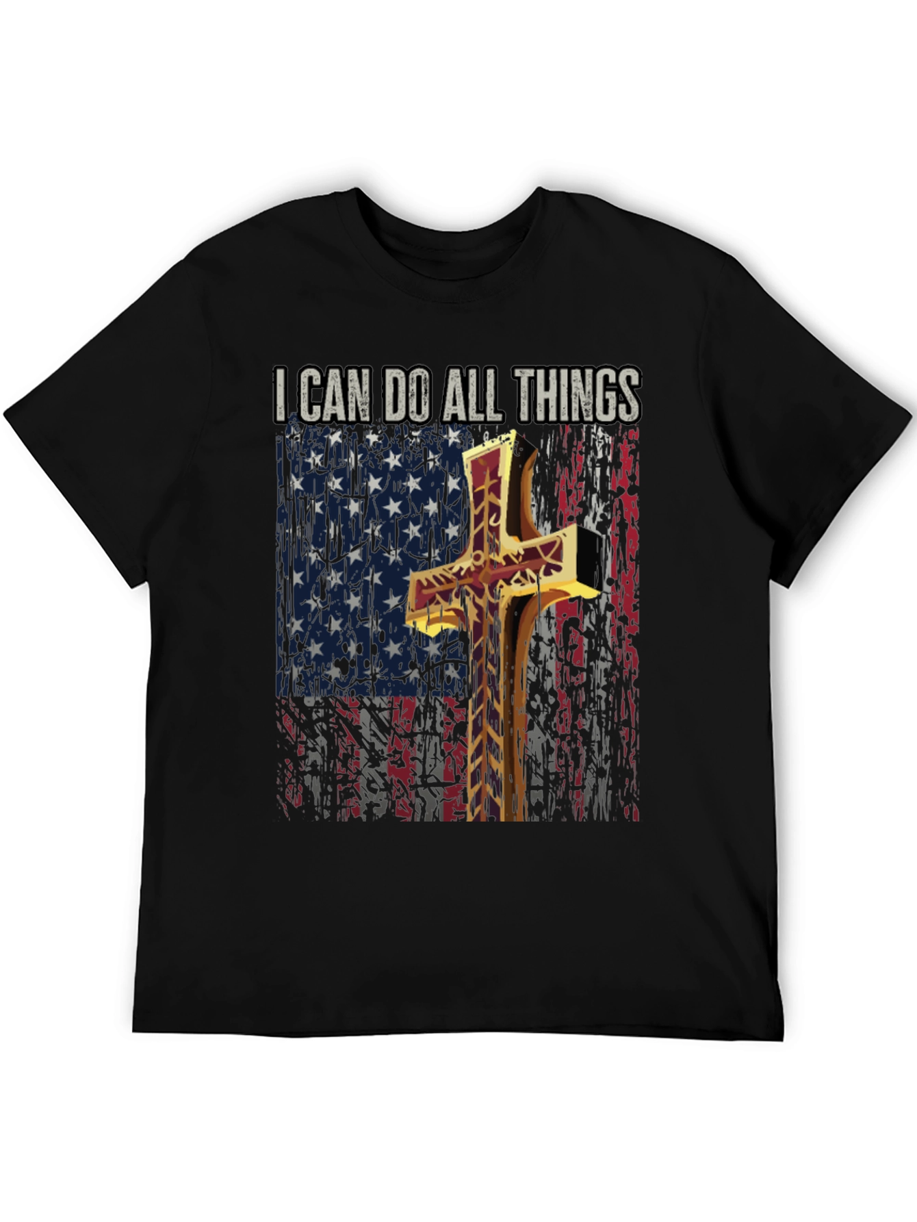 I Can Do All Things Christian USA Flag T-Shirt