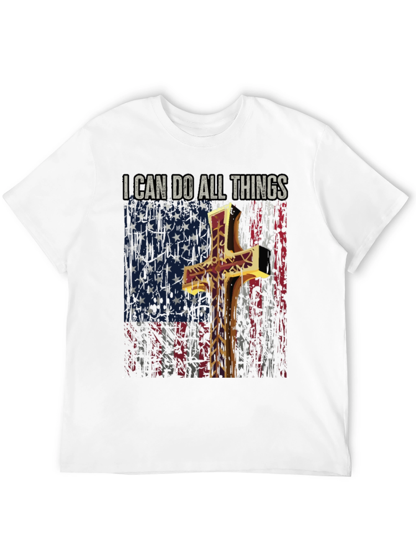 I Can Do All Things Christian USA Flag T-Shirt