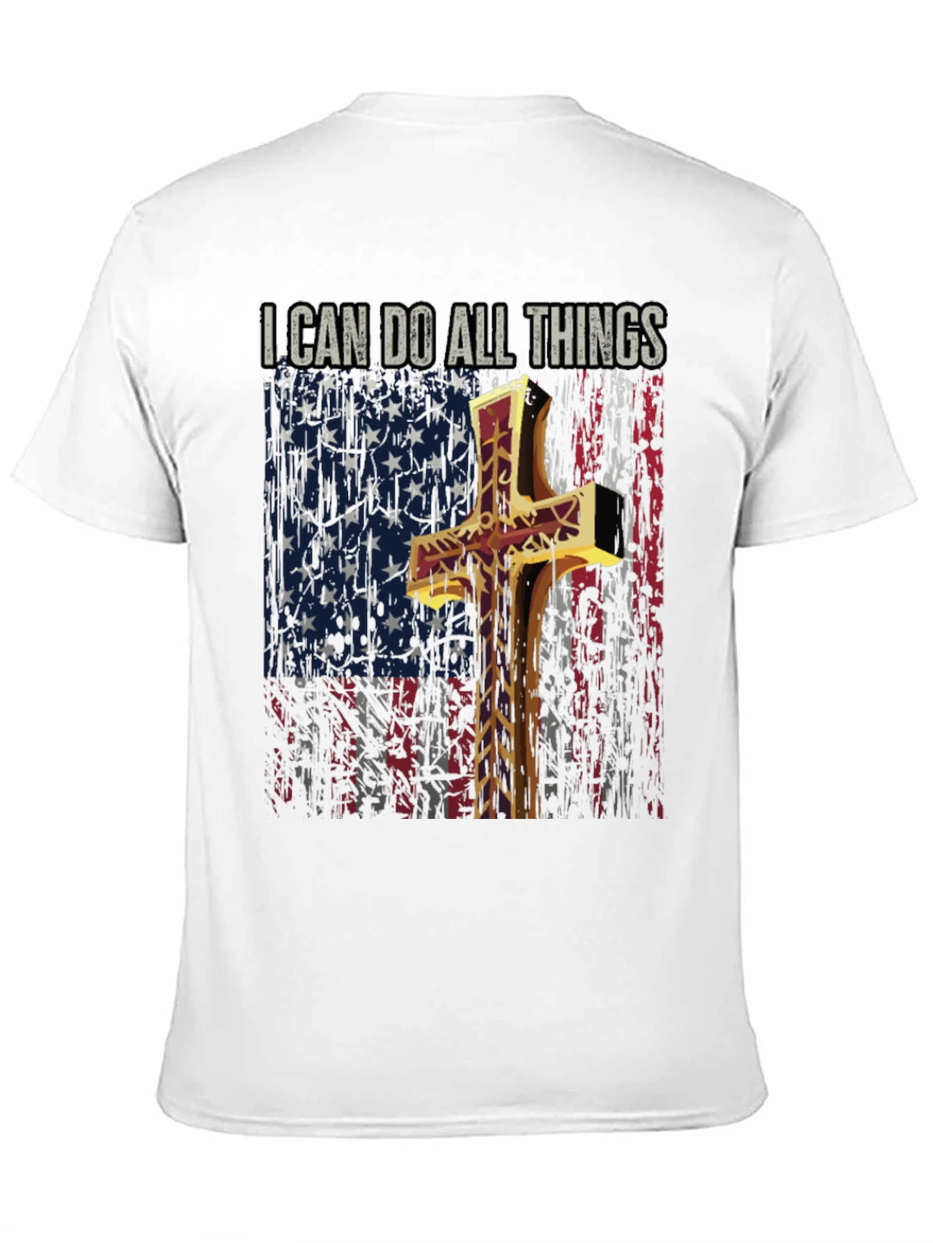 I Can Do All Things Christian USA Flag T-Shirt