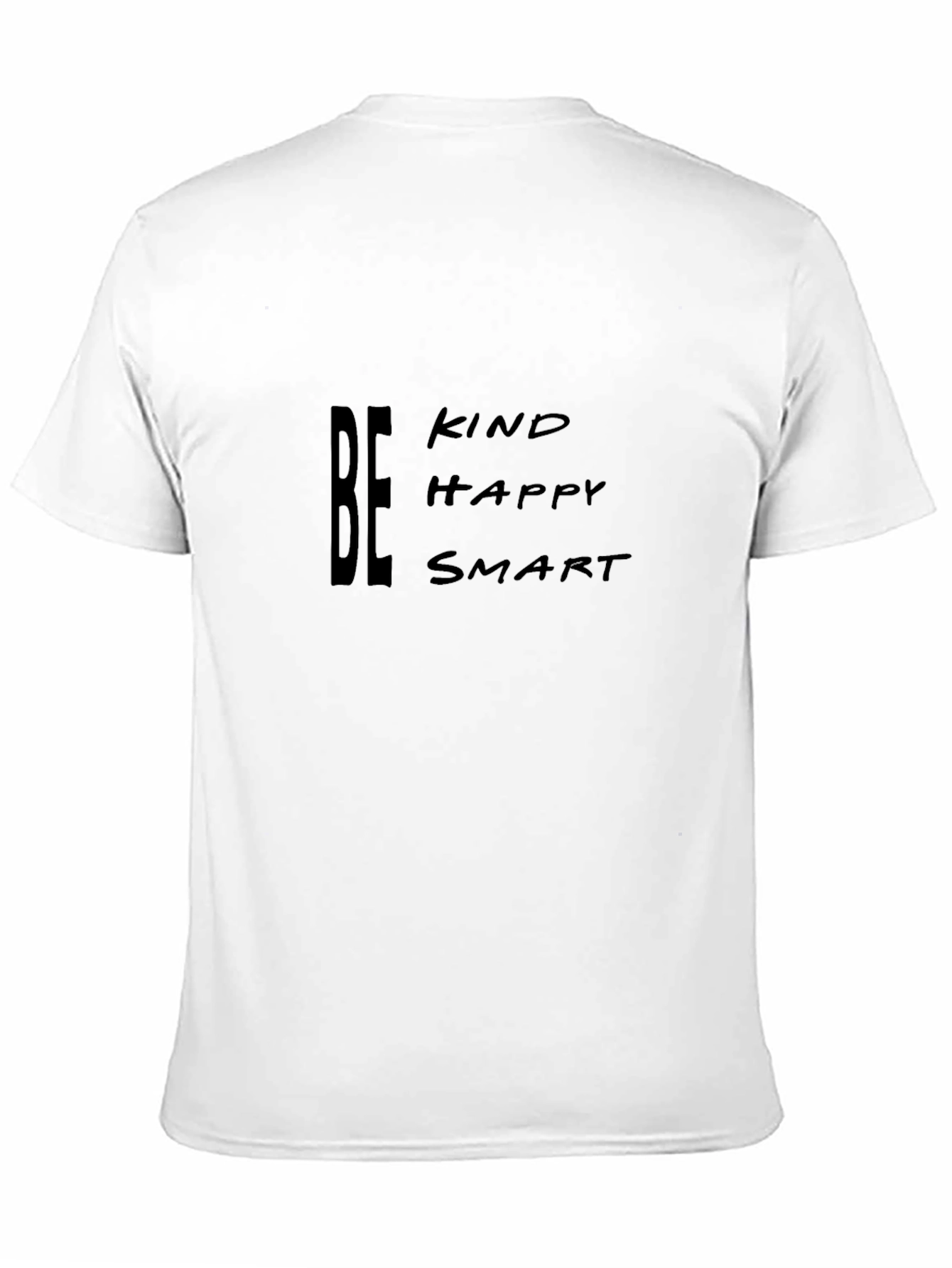 Be Kind Happy Smart Black Graphic Tee