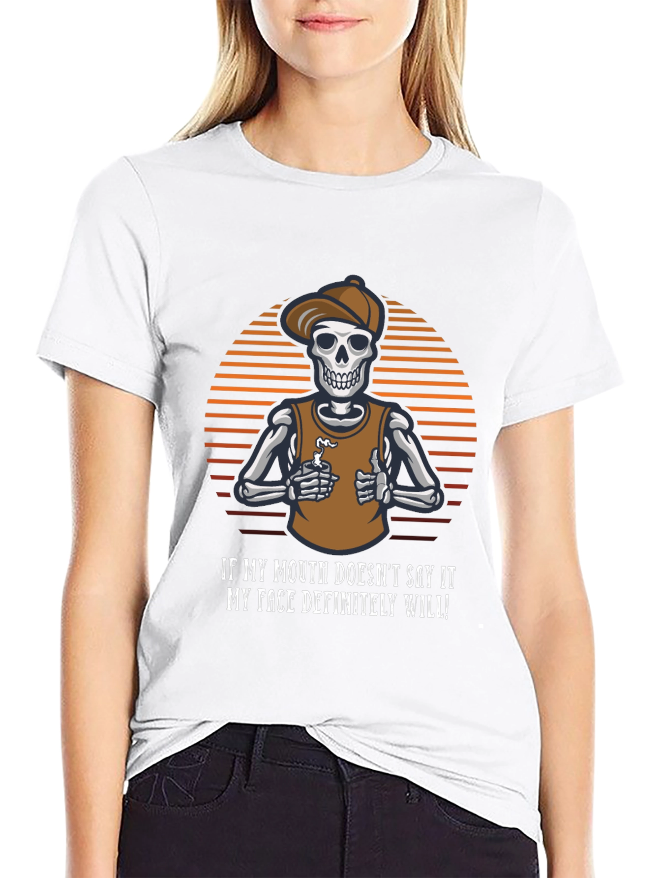 Sarcastic Skeleton T-Shirt - Funny Graphic Tee