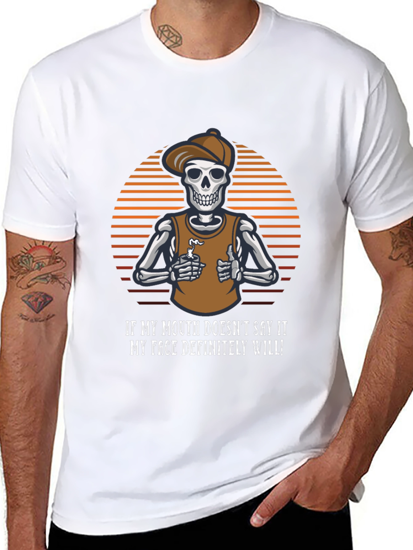 Sarcastic Skeleton T-Shirt - Funny Graphic Tee