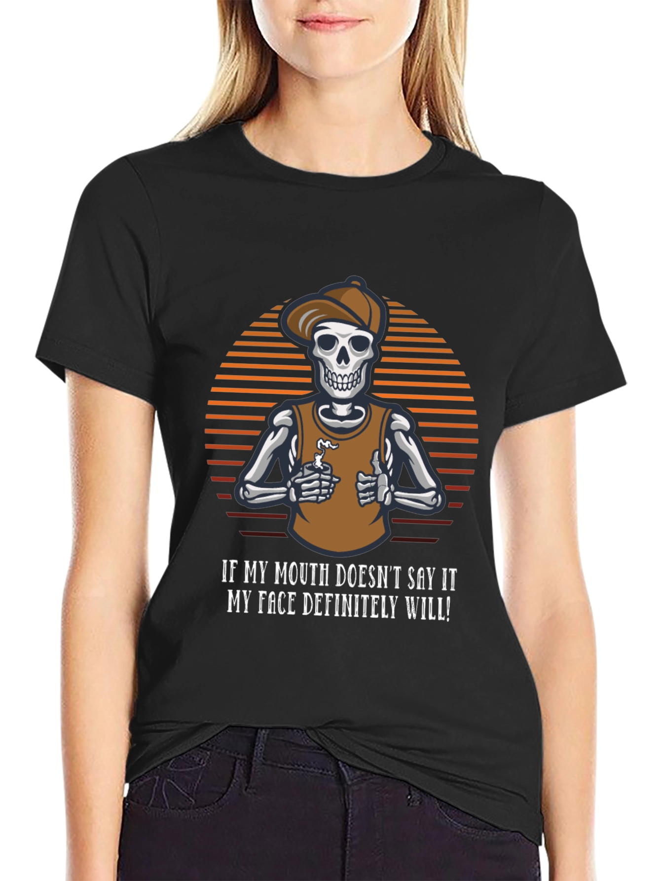 Sarcastic Skeleton T-Shirt - Funny Graphic Tee
