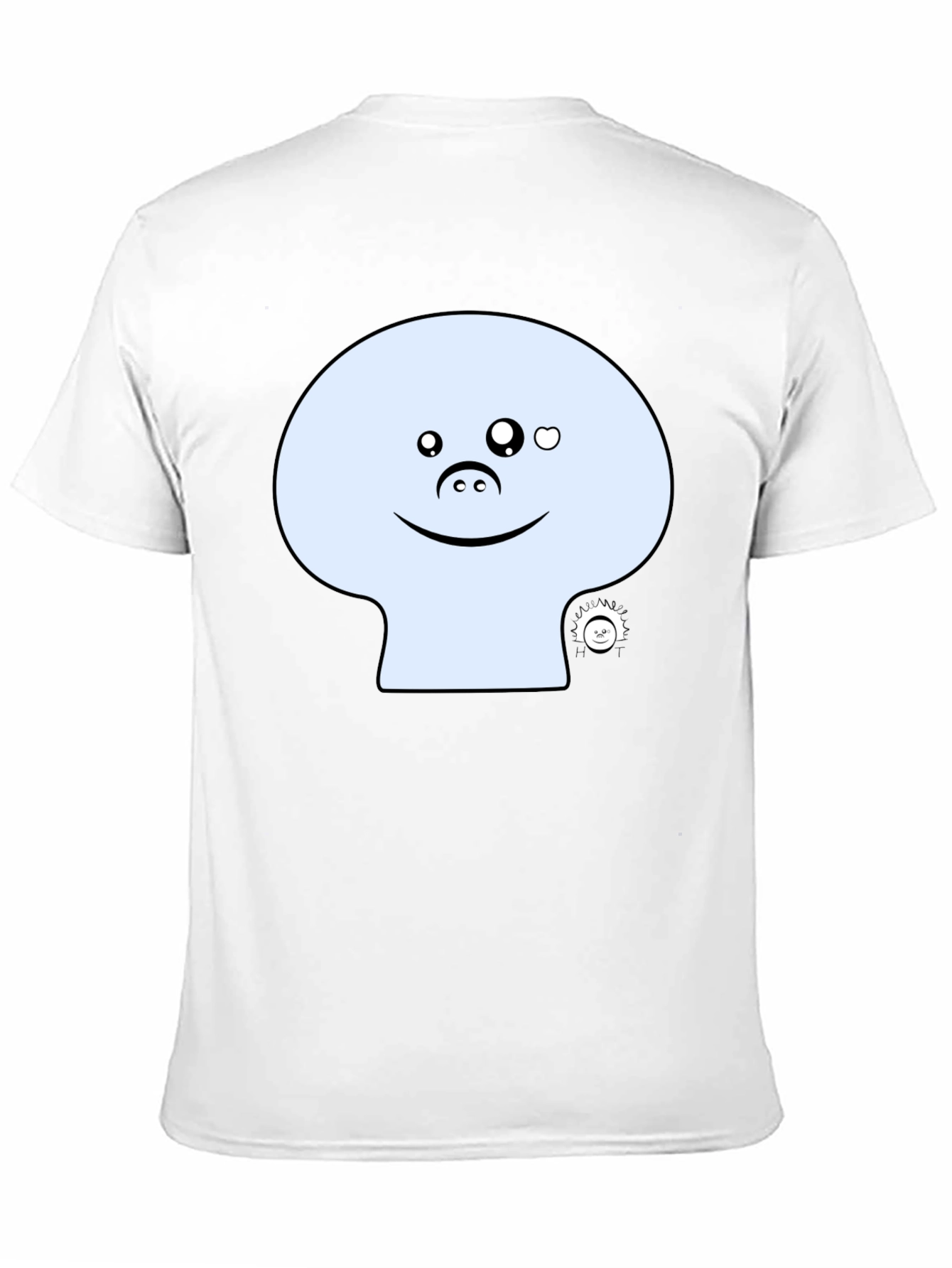 Funny Face Graphic Tee - Black Cotton Casual Shirt