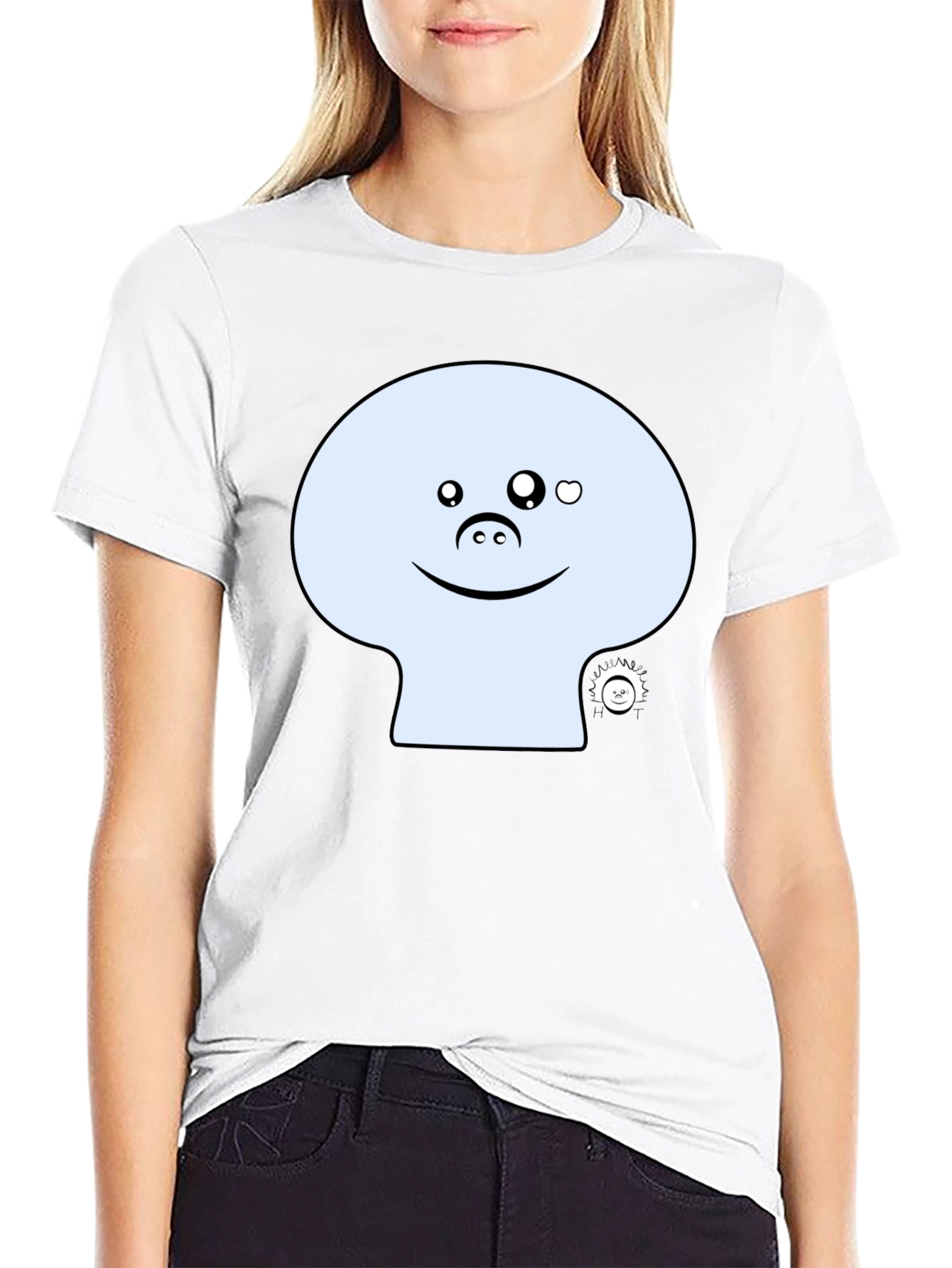 Funny Face Graphic Tee - Black Cotton Casual Shirt
